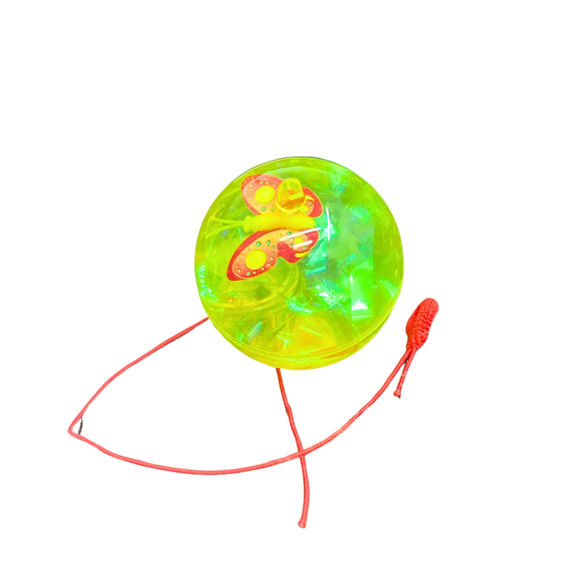 Assorted Bouncy Crystal Balls with Ring String | Colorful Light-Up Bouncy Balls for Kids' Active Play