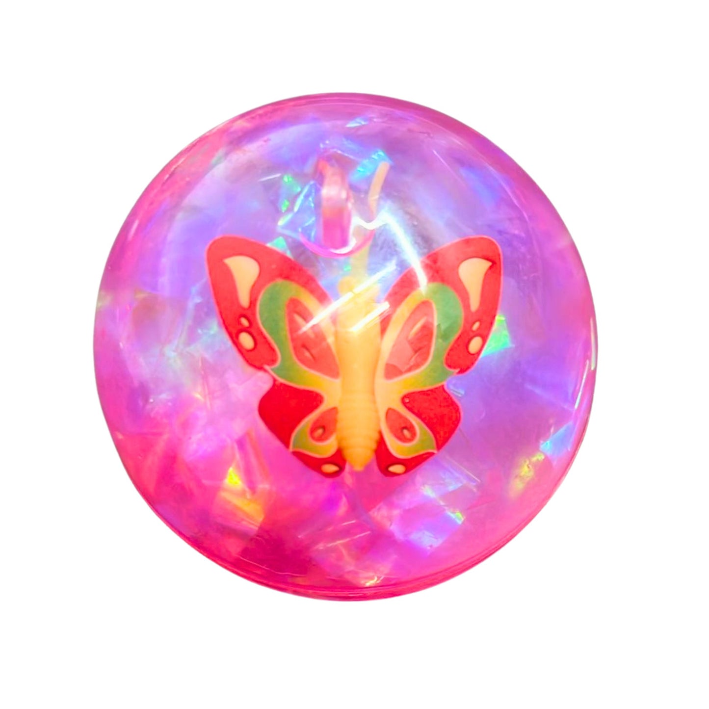 Assorted Bouncy Crystal Balls with Ring String | Colorful Light-Up Bouncy Balls for Kids' Active Play