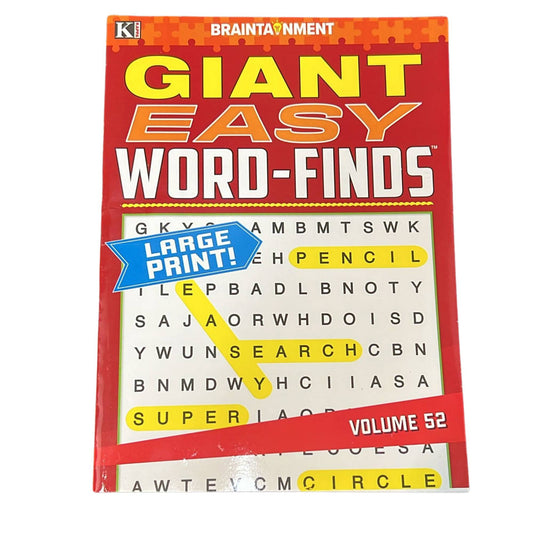 Braintainment Giant Easy Word Finds – We Know You Are a Puzzle Lover
