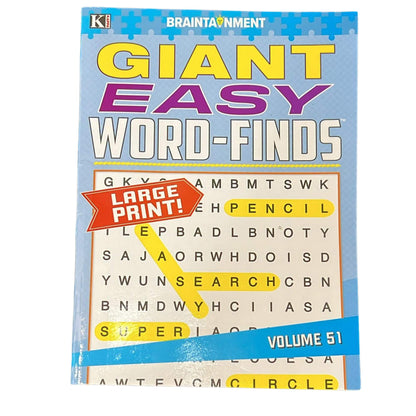 Braintainment Giant Easy Word Finds – We Know You Are a Puzzle Lover