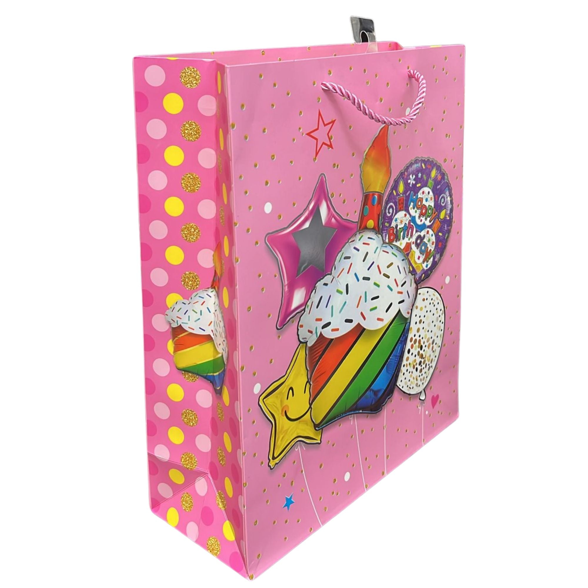 Bright Colorful Happy Birthday 10x13 Gift Bag: 1 Pack Gift Bags product image 11