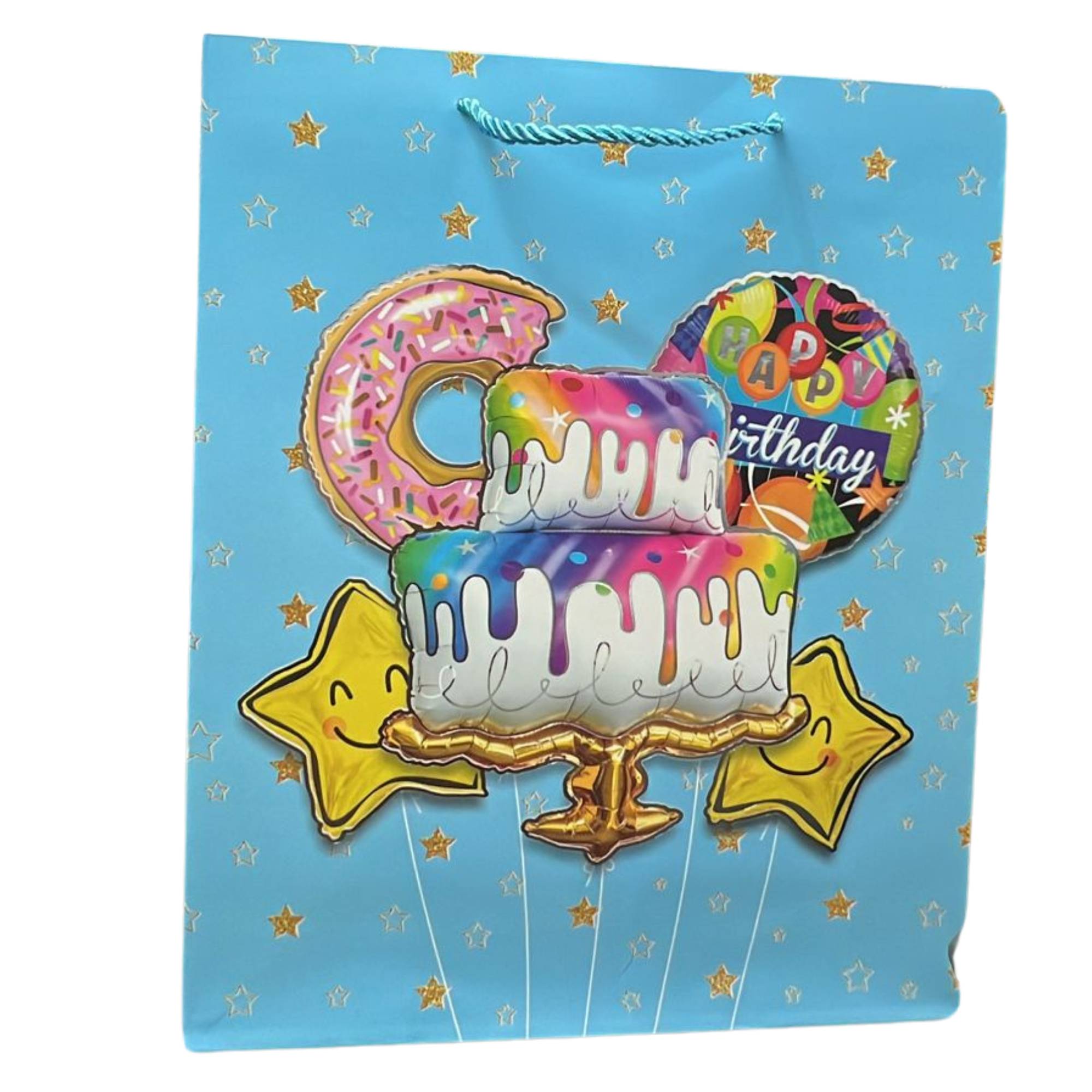Bright Colorful Happy Birthday 10x13 Gift Bag: 1 Pack Gift Bags product image 7