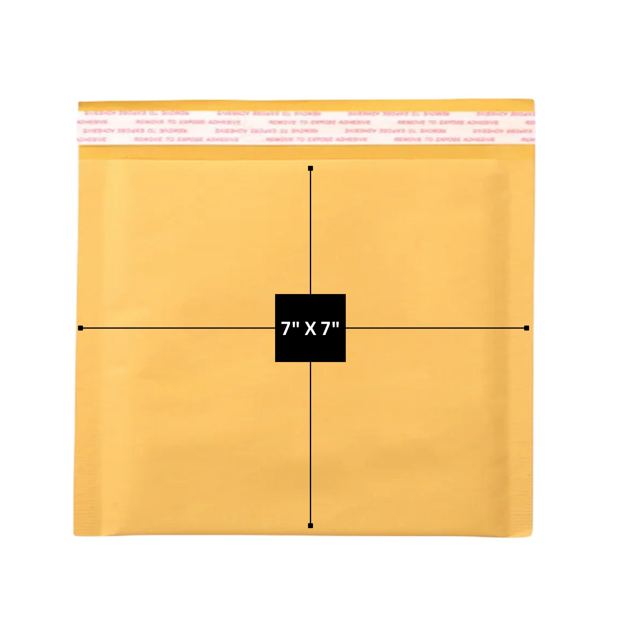 7X7 inches Brown Self Sealing Padded Bubble Mailer Envelopes: 3 Pack Packing Materials Envelop School product detail image