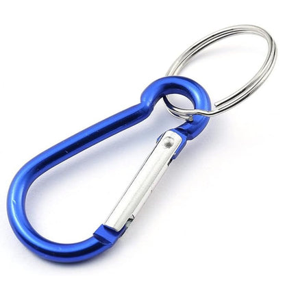 Carabiner Clips with Keyrings Aluminum D-Ring Spring Lock Hooks