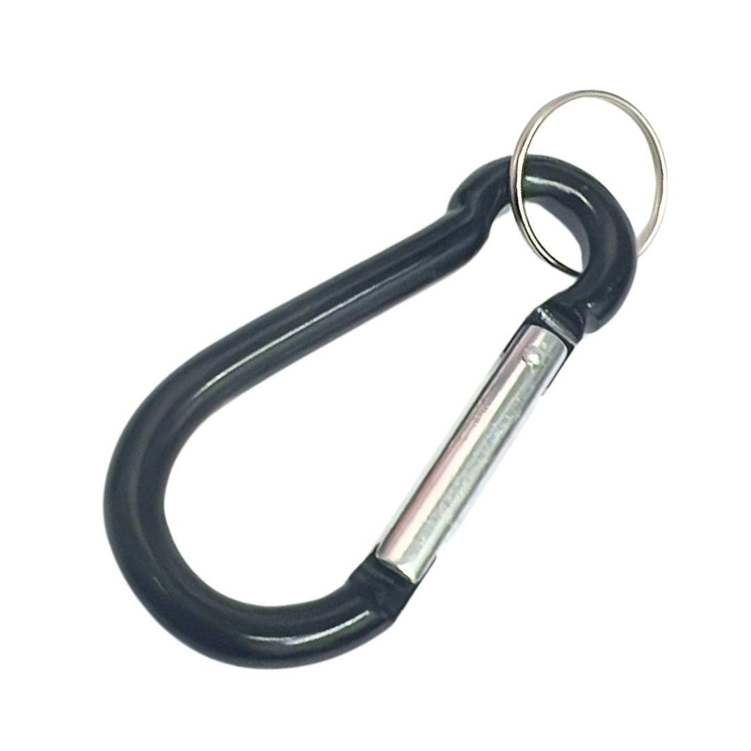 Carabiner Clips with Keyrings Aluminum D-Ring Spring Lock Hooks