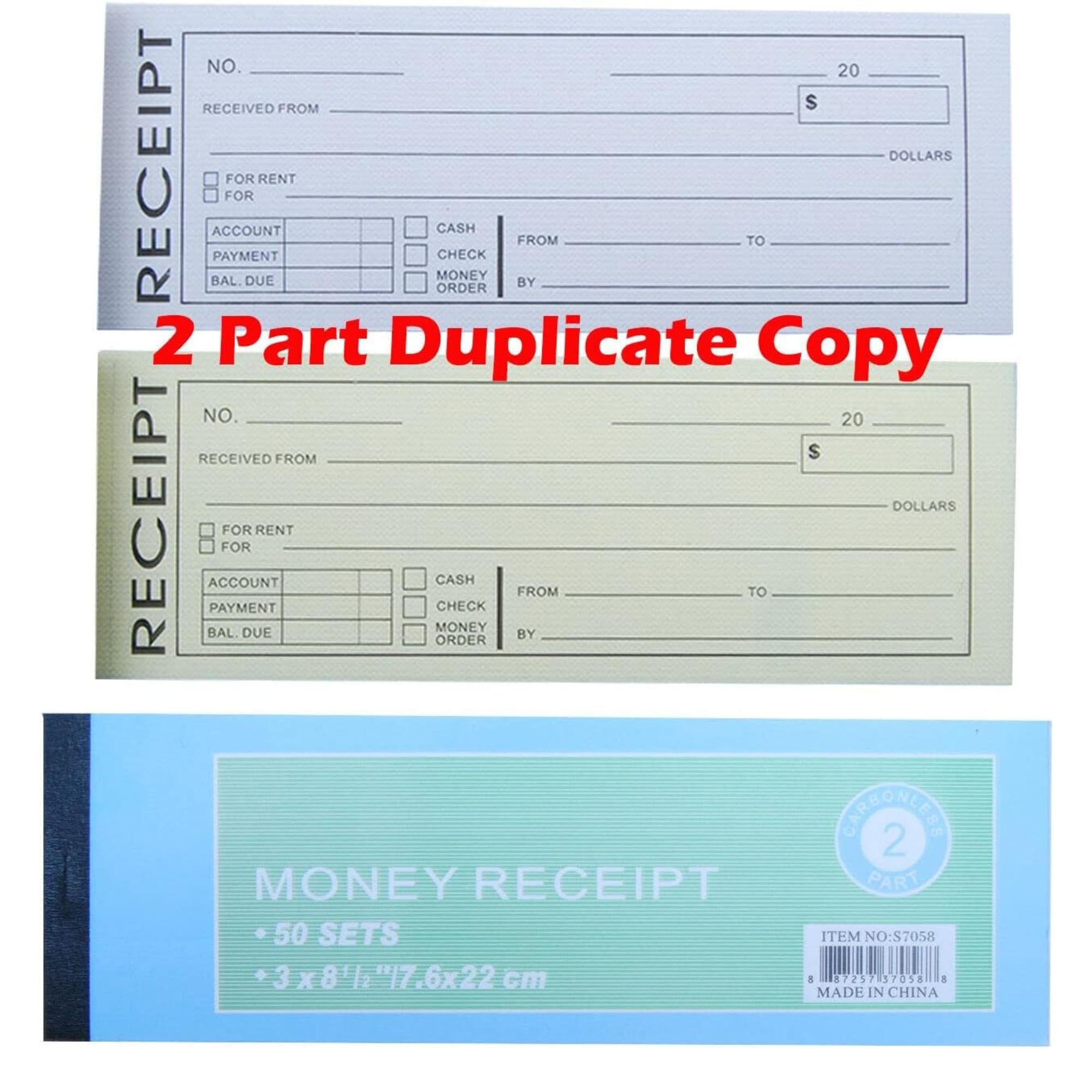 2 Part Carbonless Rent & Sales Receipt Book: 50 Sets Business Forms & Receipts office supply product detail image