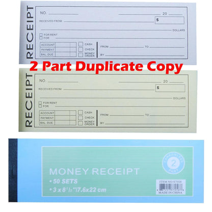 2-Part Carbonless Rent & Sales Receipt Book