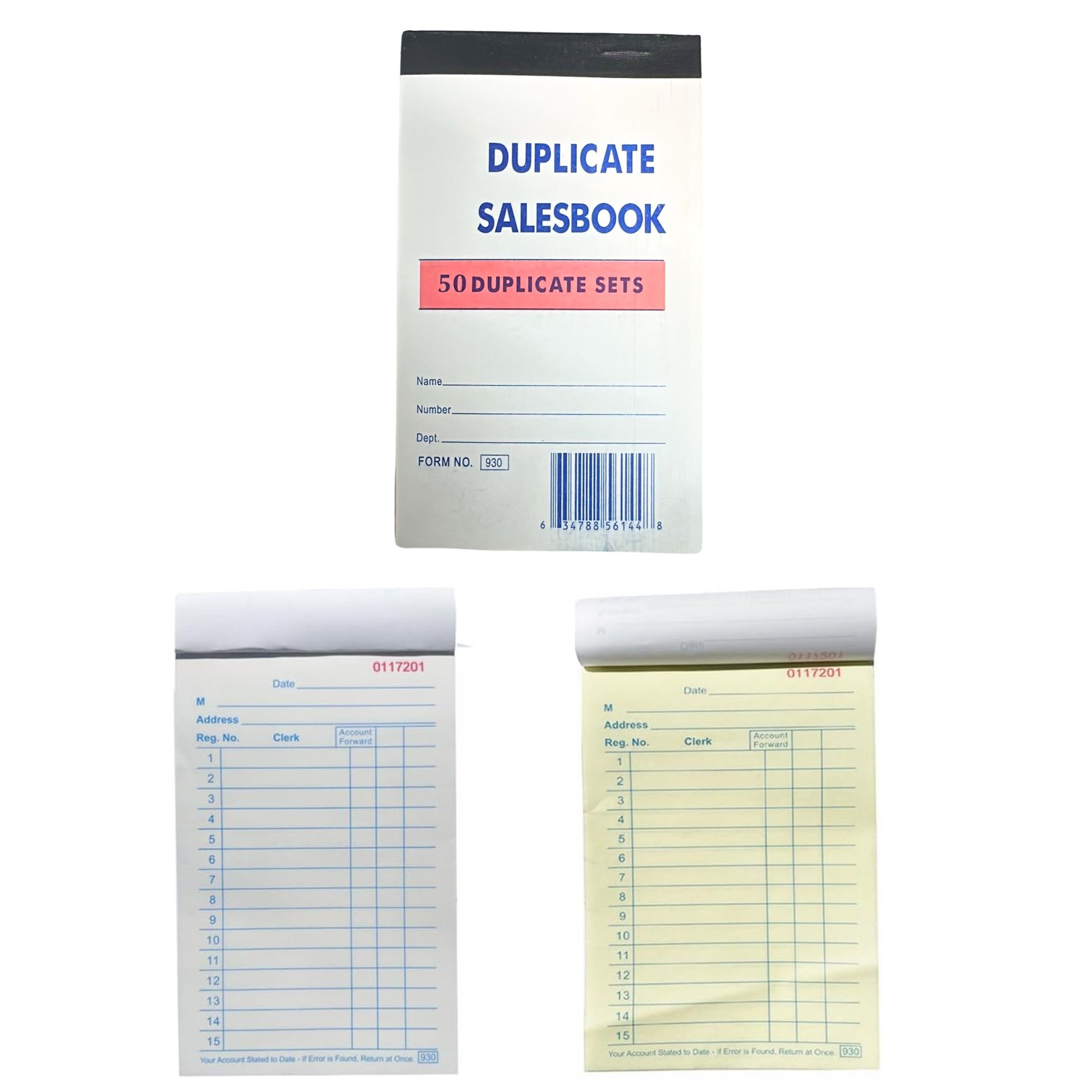 Duplicate Sales Book
