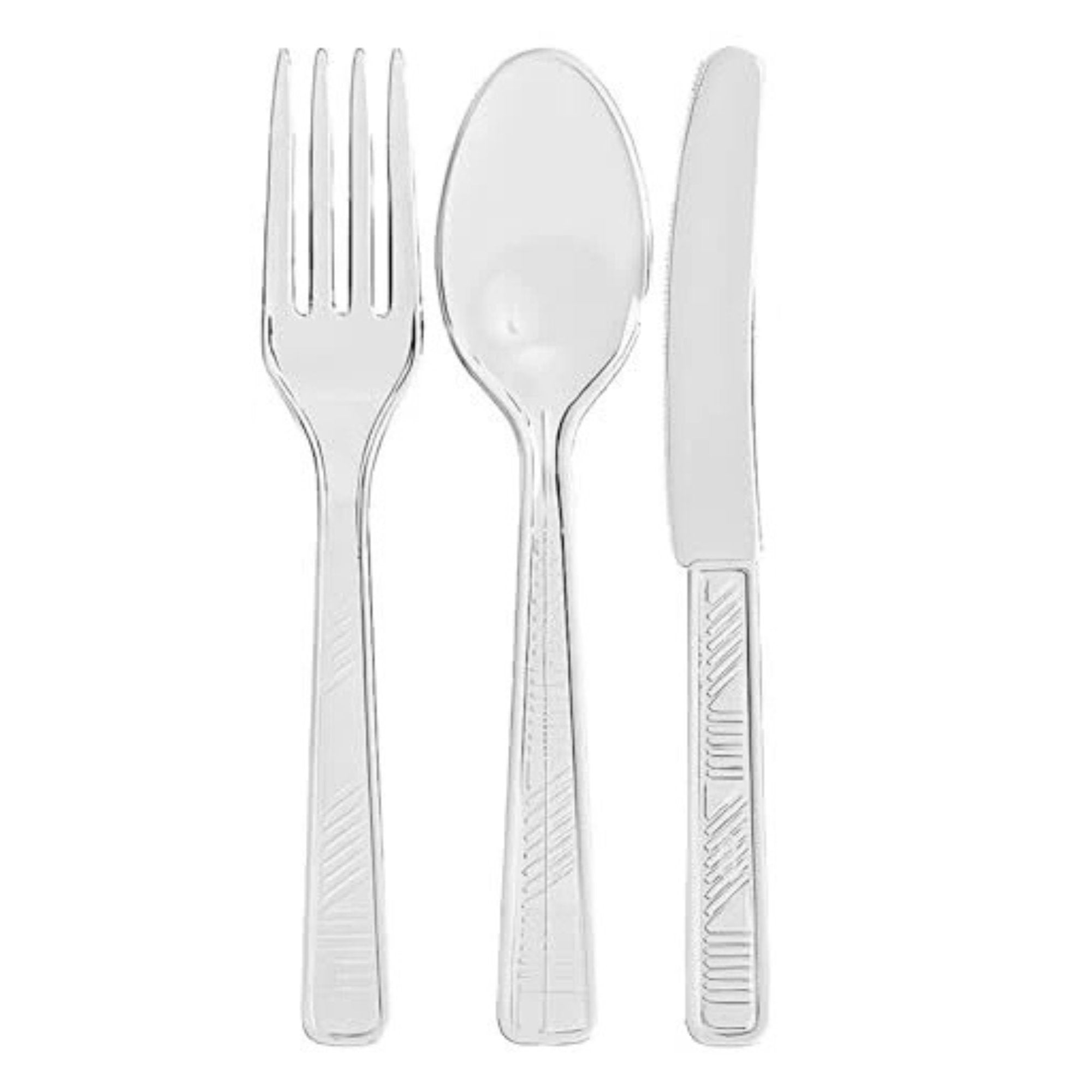 Disposable Clear Combo Cutlery Set: 48 Pack Kitchen Catalog, Cutlery lifestyle use image