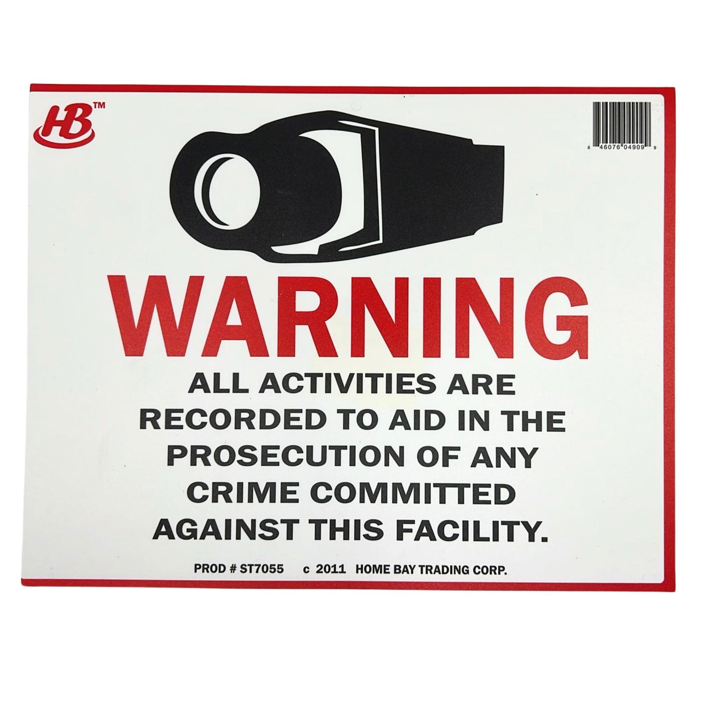 "WARNING" Plastic Signage Sign