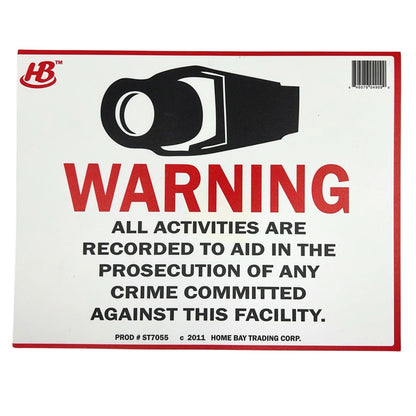 "WARNING" Plastic Signage Sign