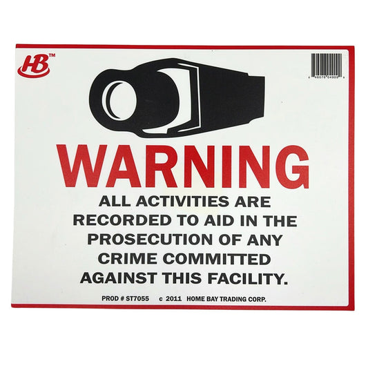 "WARNING" Plastic Signage Sign