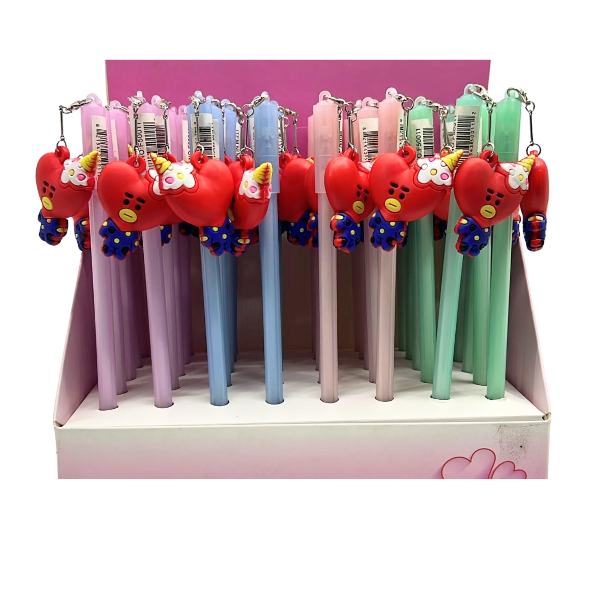 Ballpoint Pen with Stuffed Heart and Child Face Chain: 1 Pack Ballpoint Pens Ballpoint Pens School product image 8