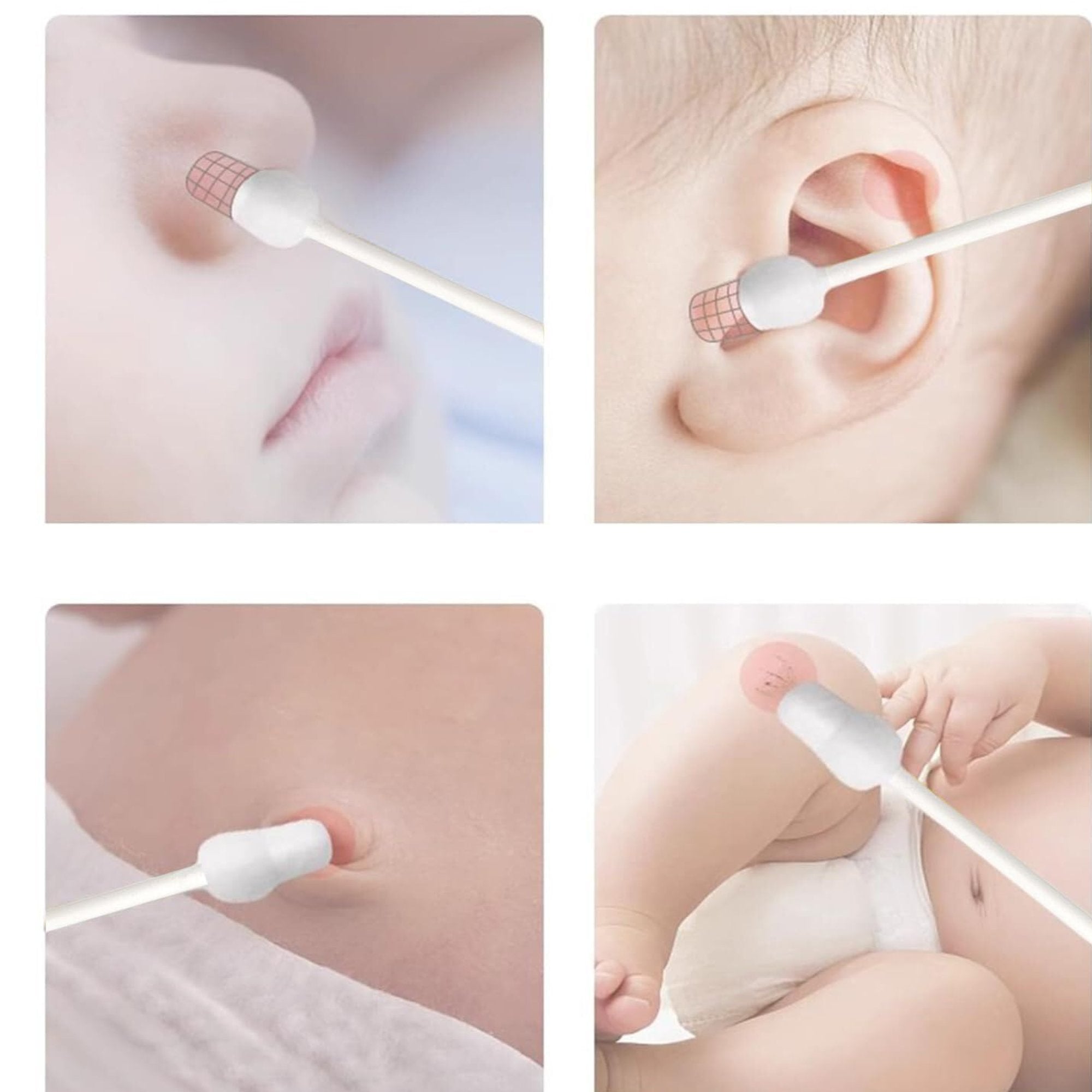 Wish Child Safe Safety Swabs Cotton Tiges: 100 Pack Cotton Swabs lifestyle use image