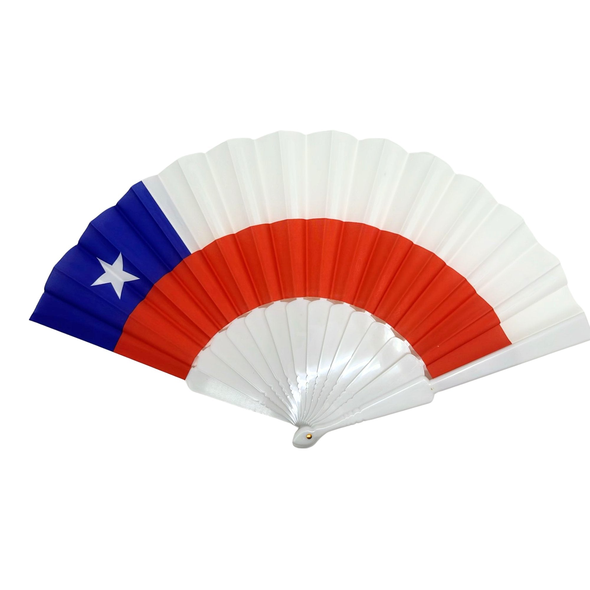 14 x 9 Inches Chile Flag Hand Folding Fan: 1 Pack Souvenir, Novelty & Souvenir Catalog main product image