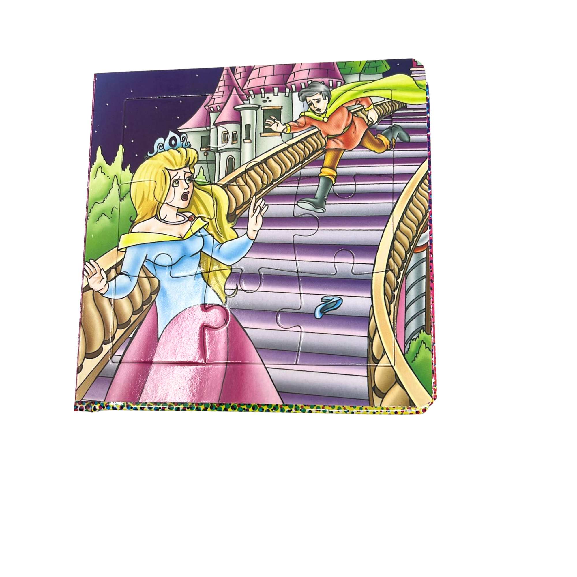 Cinderella Jigsaw Puzzle Book. Storybook Adventure all in one Coloring Books & Pads Book Puzzle size and feature image