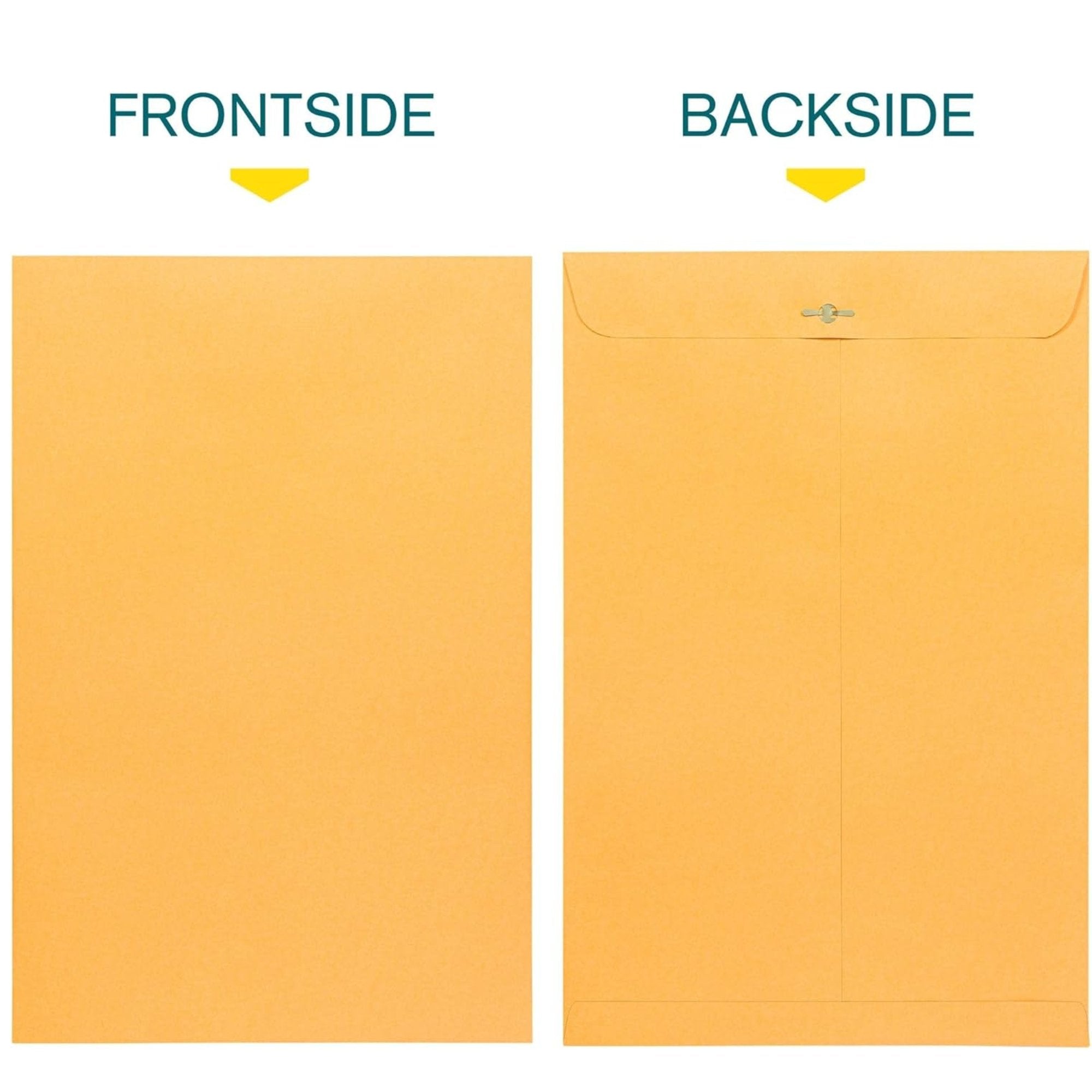 Clasp Envelopes – 10 x 15 in, Brown Kraft with Gummed Flaps: 2 Pack Envelop School size and feature image