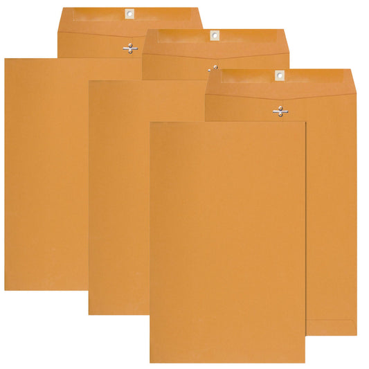 Clasp Envelopes – 4.5 x 10.4 in, Brown Kraft with Gummed Flaps