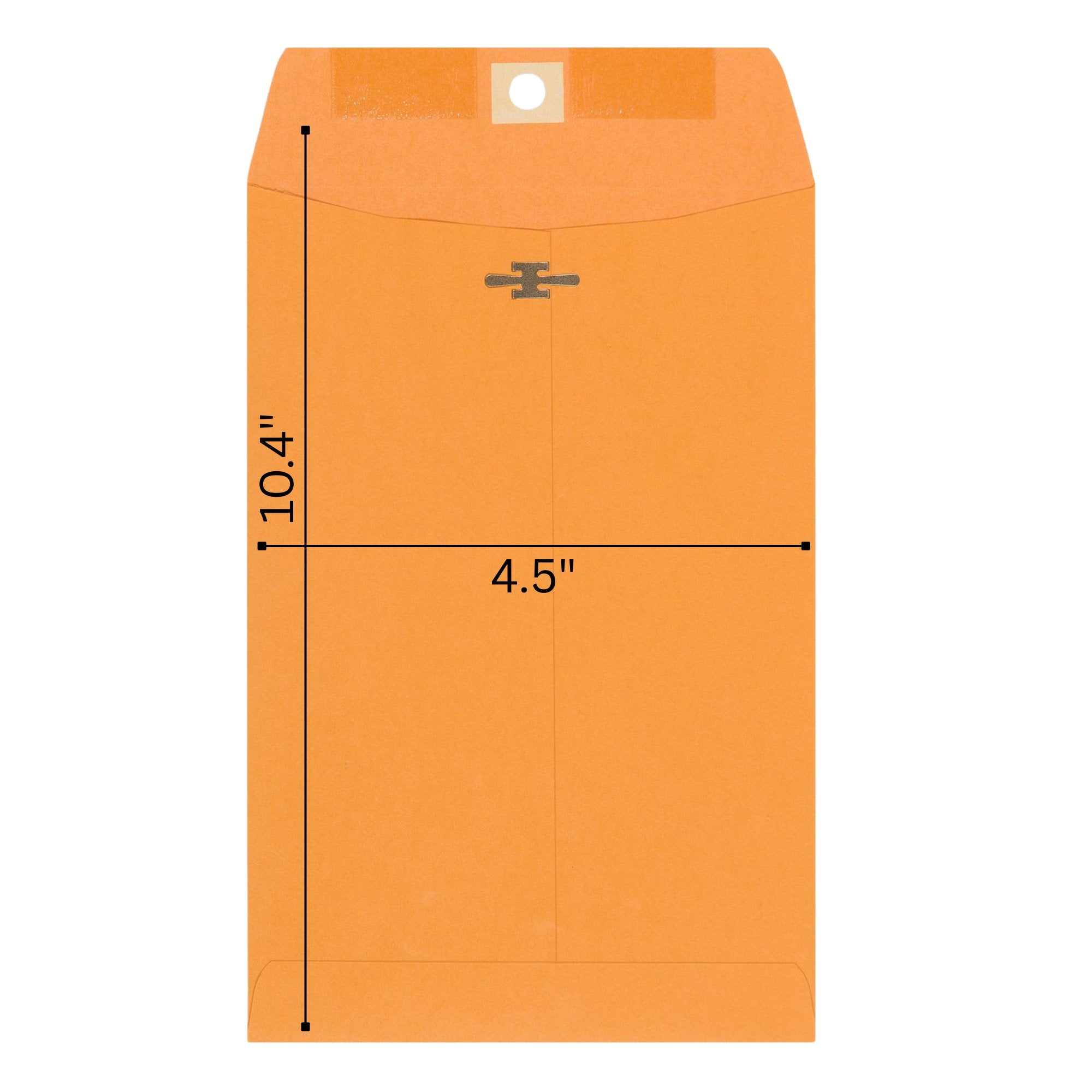Clasp Envelopes – 4.5 x 10.4 in, Brown Kraft with Gummed Flaps: 6 Pack Envelop School product detail image
