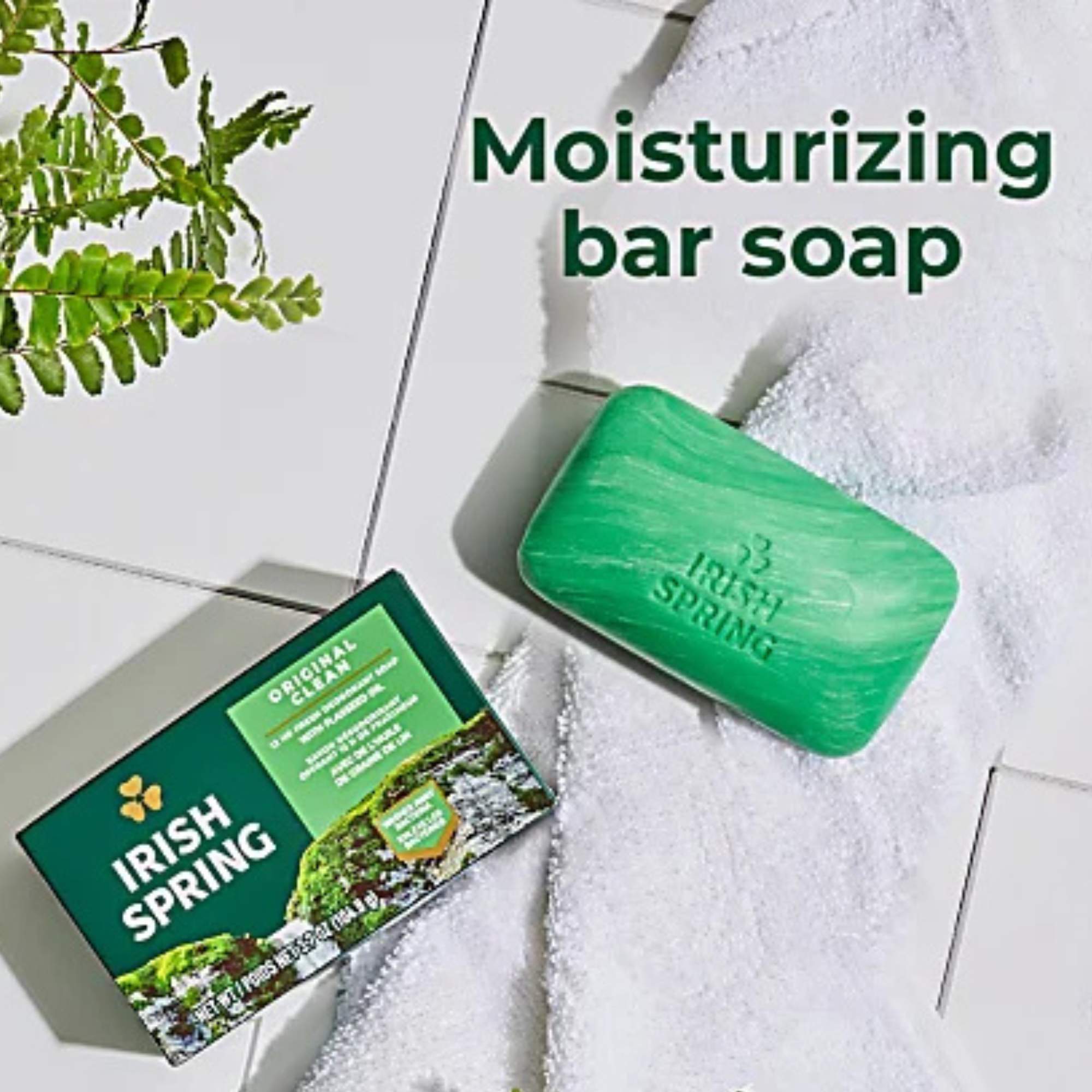 4oz Irish Spring Original Scent Bar Soap: 1 Bar Bath Soap Bathroom lifestyle use image