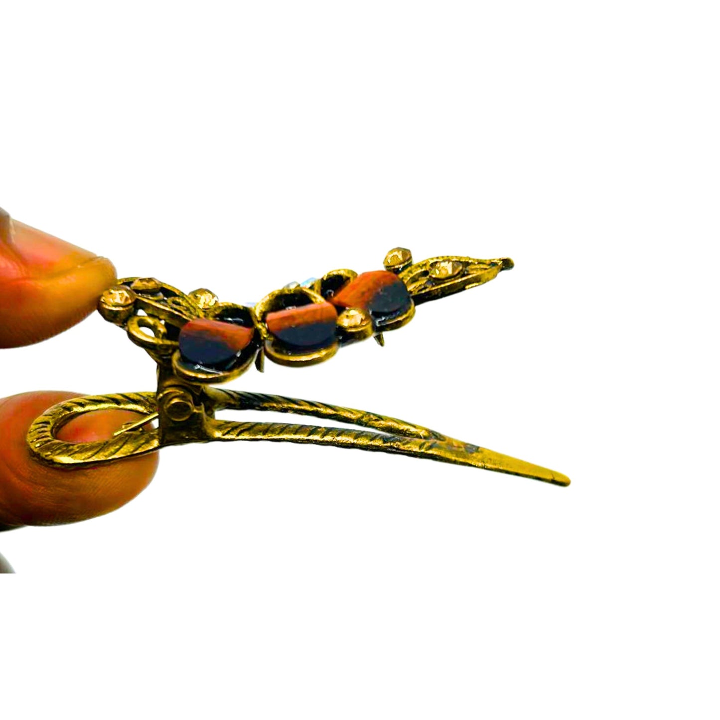 Vintage Hair Clip with Precious Stones