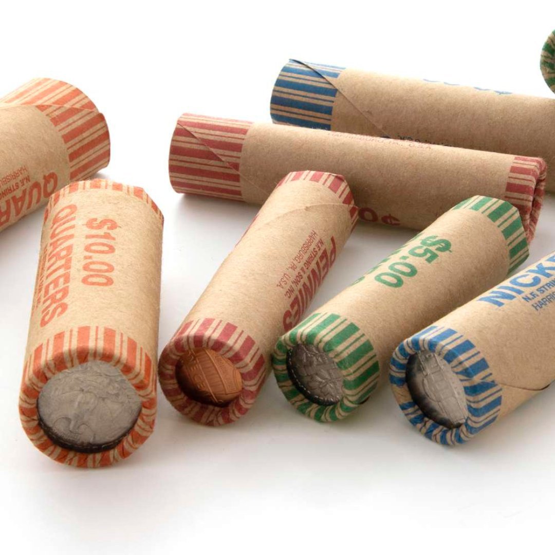 Coin Wrappers: 36CT Paper Coin Wrappers & Bill Straps office product image 6