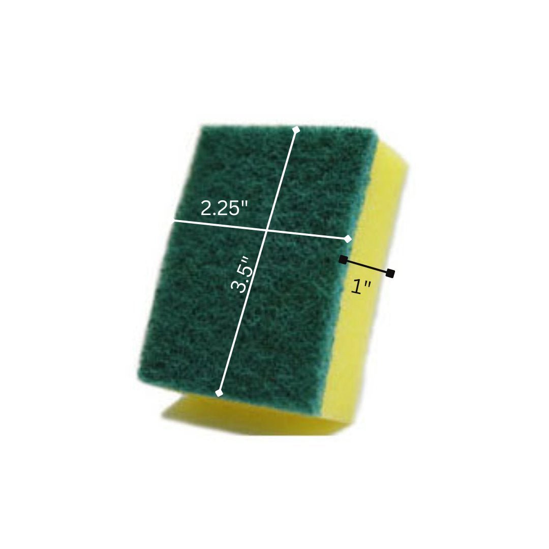 Clean Sponge with Green Scrubbing Pads – 4 Pack Sponges & Scouring Pads product detail image