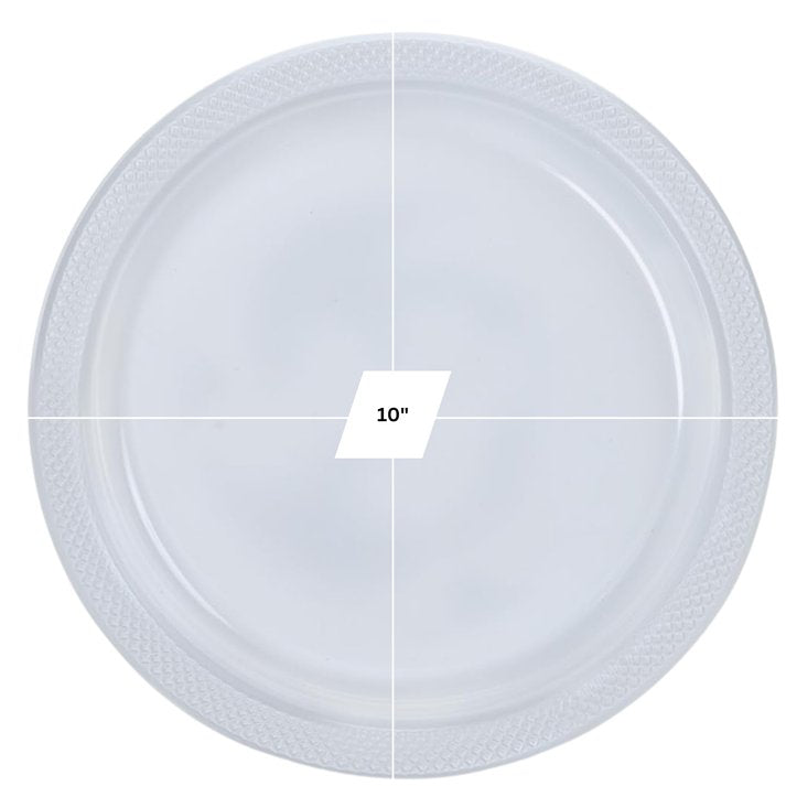 Disposable 10" Clear Diner Plastic Plates: 4 Pack Kitchen Catalog, Disposable Plates product detail image