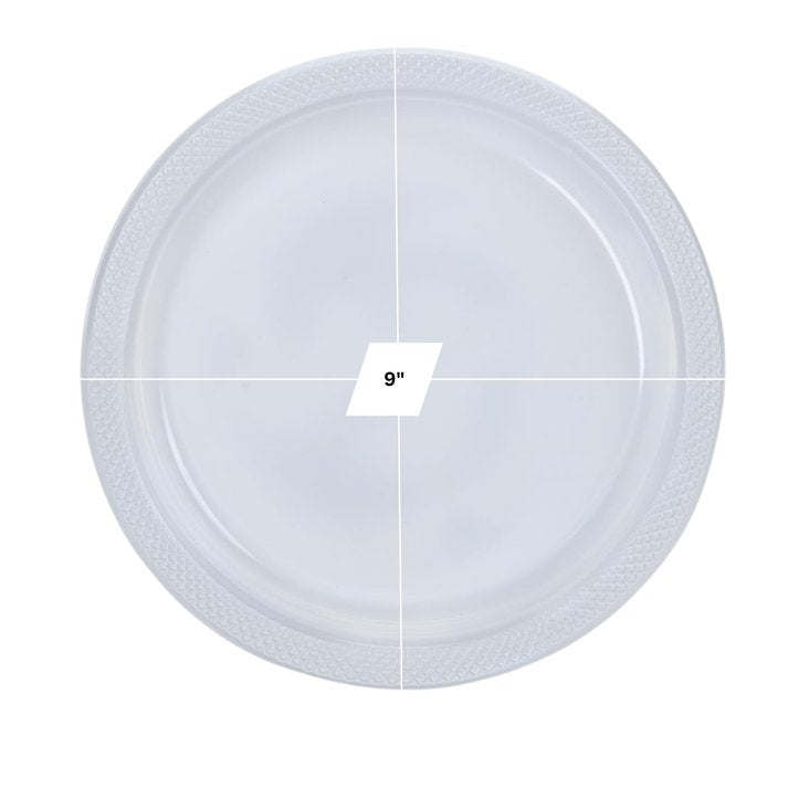Disposable 9" Clear Diner Plastic Plates: 5 Pack Kitchen Catalog, Disposable Plates product detail image