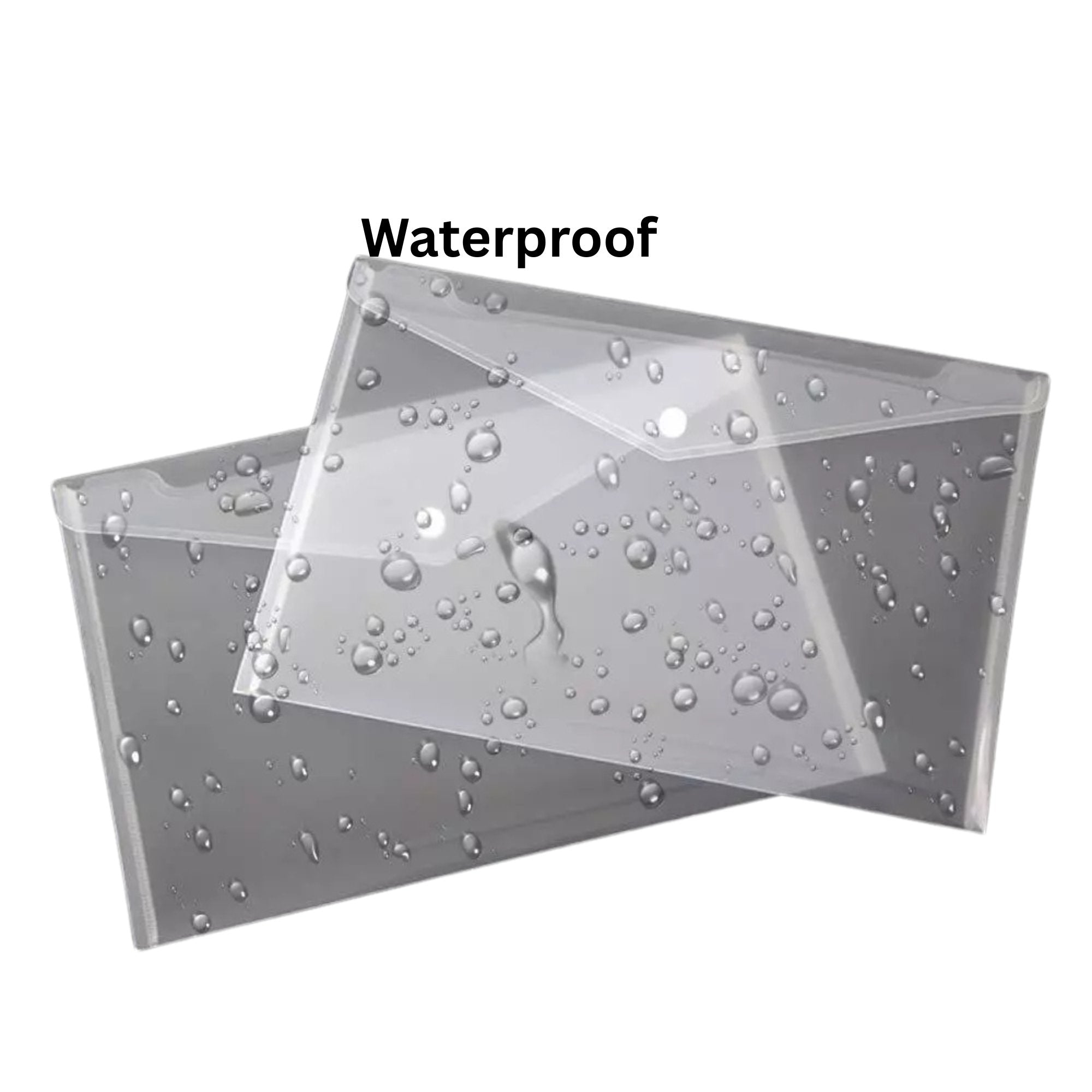 Clear Document Folders – 5.7" x 9.8" Expandable Waterproof Envelopes: 2 Pack File Folders product detail image