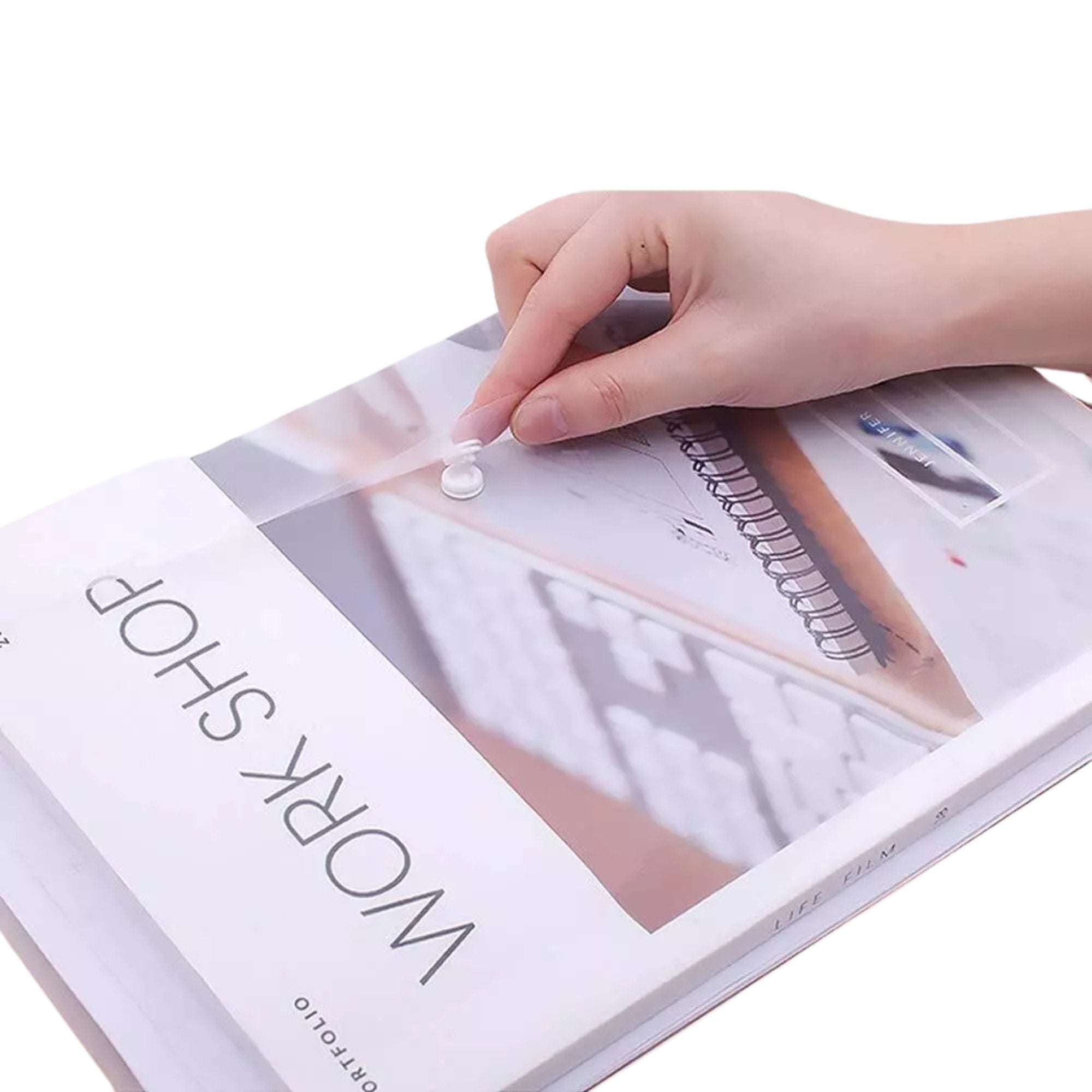 Clear Document Folders – 5.7" x 9.8" Expandable Waterproof Envelopes: 2 Pack File Folders lifestyle use image