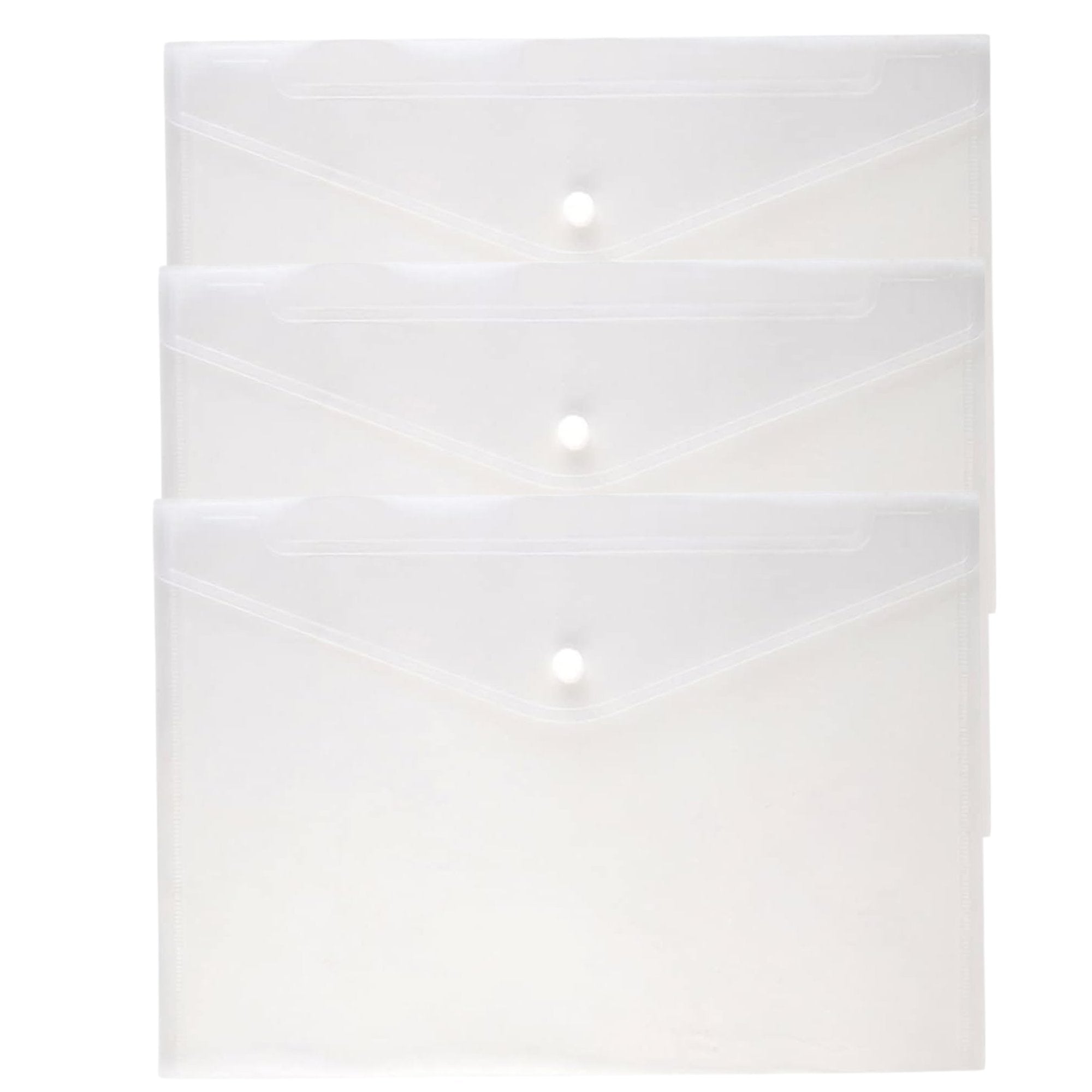 Clear Document Folders – 5.7" x 9.8" Expandable Waterproof Envelopes: 2 Pack File Folders main product image