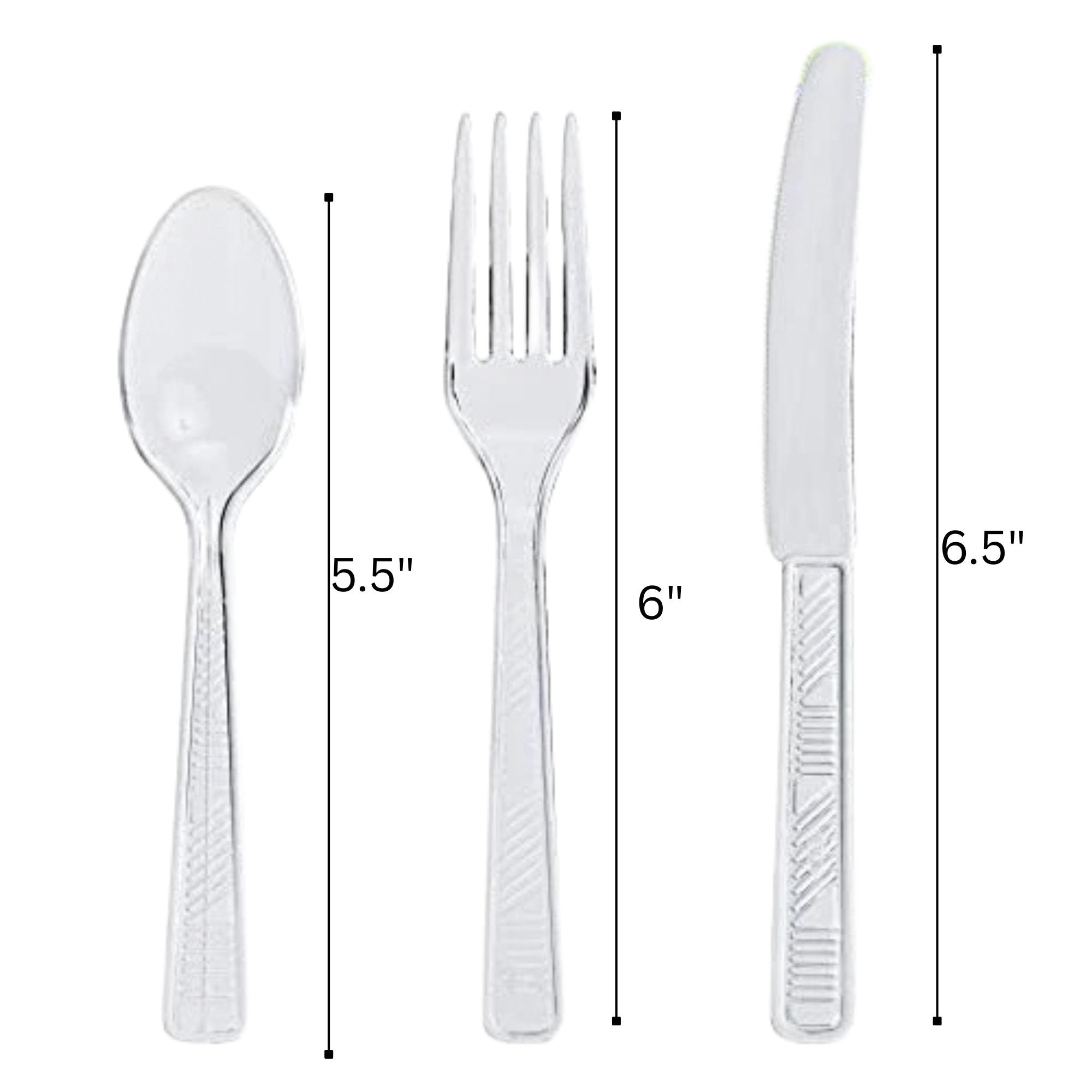 Disposable Clear Combo Cutlery Set: 48 Pack Kitchen Catalog, Cutlery product detail image