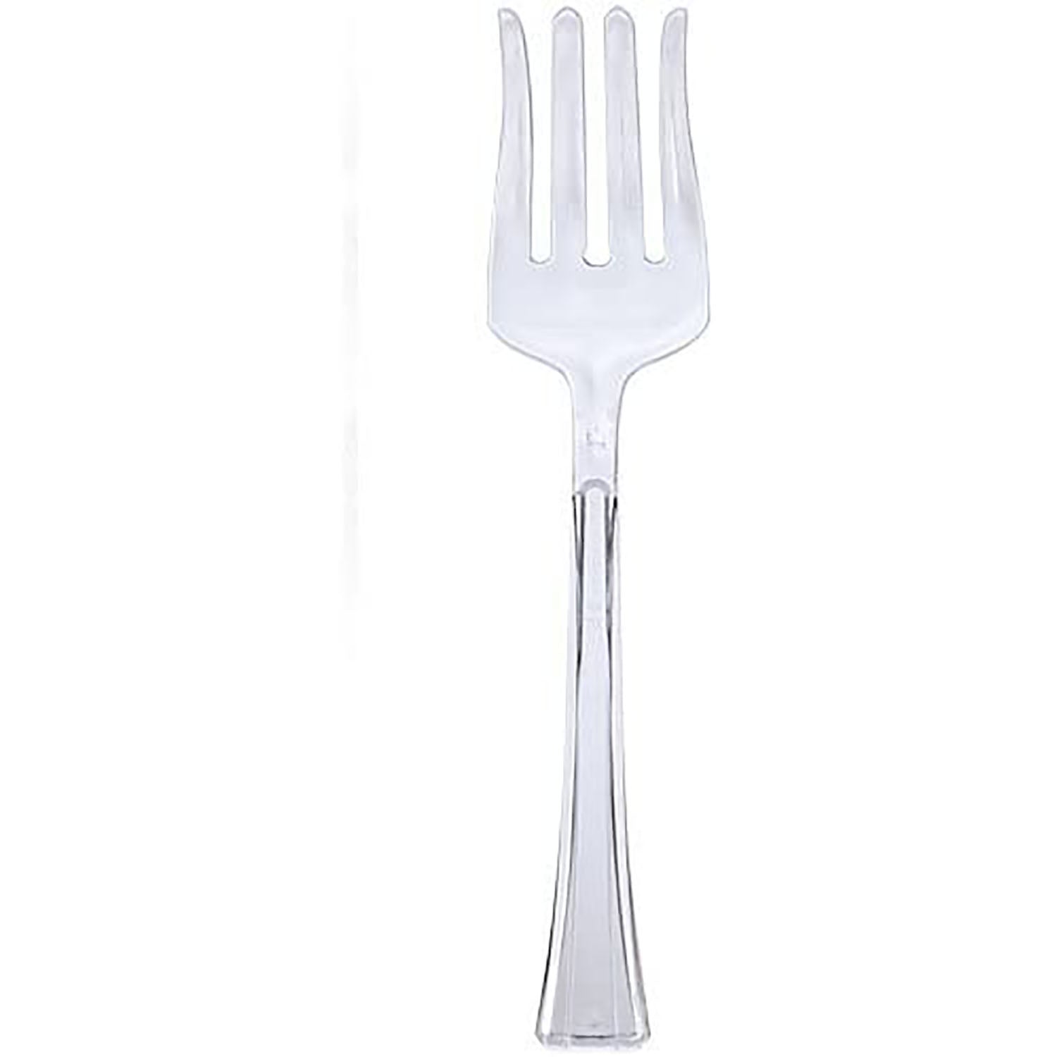 Clear Heavyweight Plastic Salad Serving Fork 12": 1 Pack Disposable Forks main product image