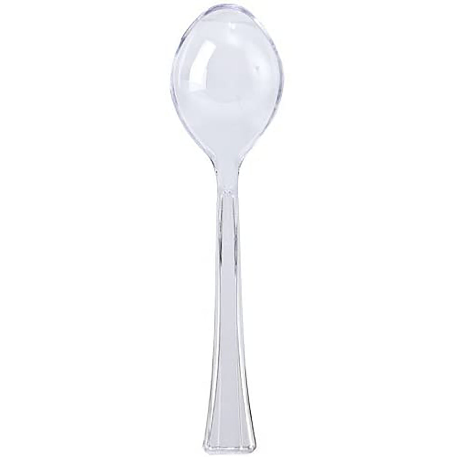 Clear Heavyweight Plastic Salad Serving Spoon 12": 1 Pack Disposable Spoons main product image