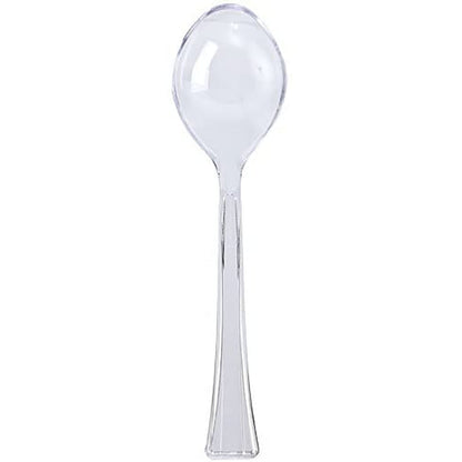 Clear Heavyweight Plastic Salad Serving Spoon