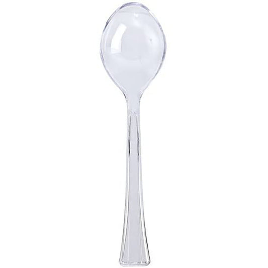 Clear Heavyweight Plastic Salad Serving Spoon