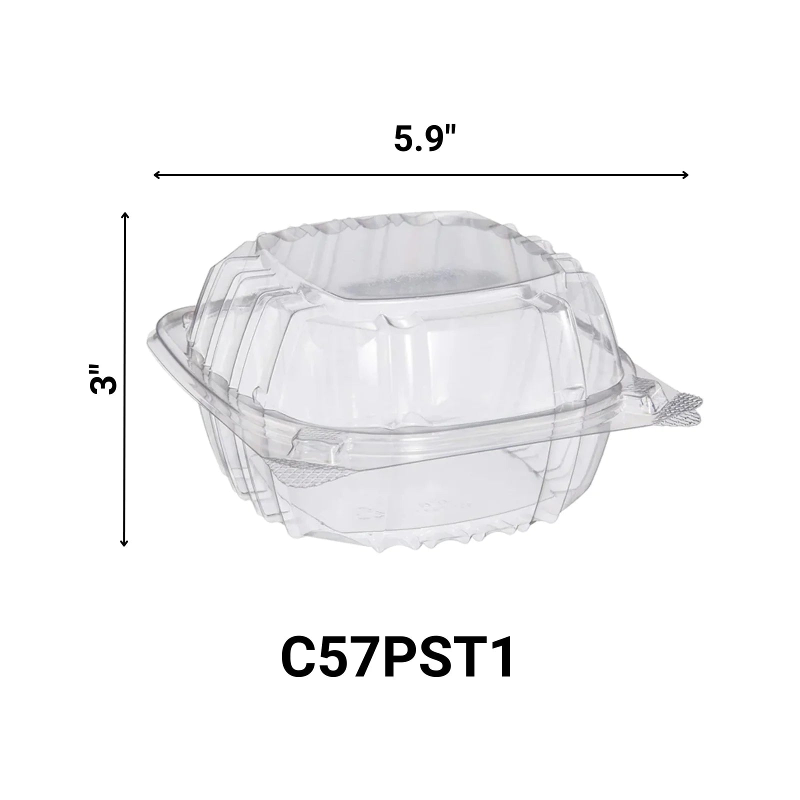6" Clear Seal Hinged Lid Plastic Container: 5 Pack Take Out Containers Storage Container product detail image