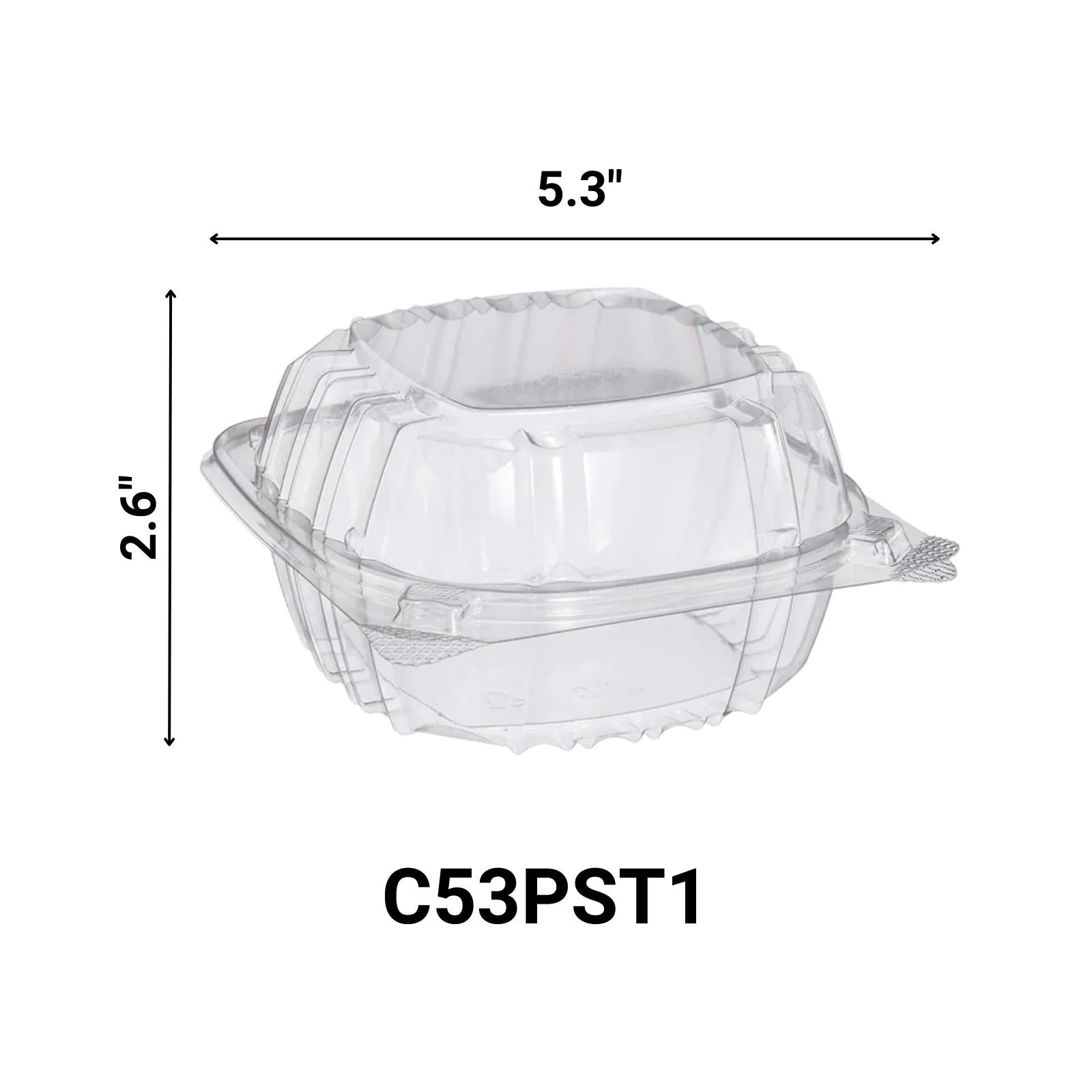 5" Clear Seal Hinged Lid Plastic Container: 6 Pack Take Out Containers Storage Container product detail image