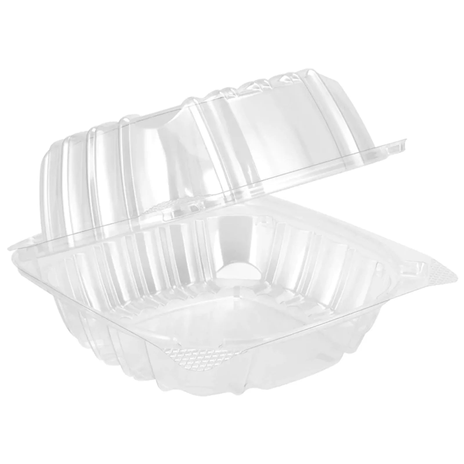5" Clear Seal Hinged Lid Plastic Container: 6 Pack Take Out Containers Storage Container size and feature image