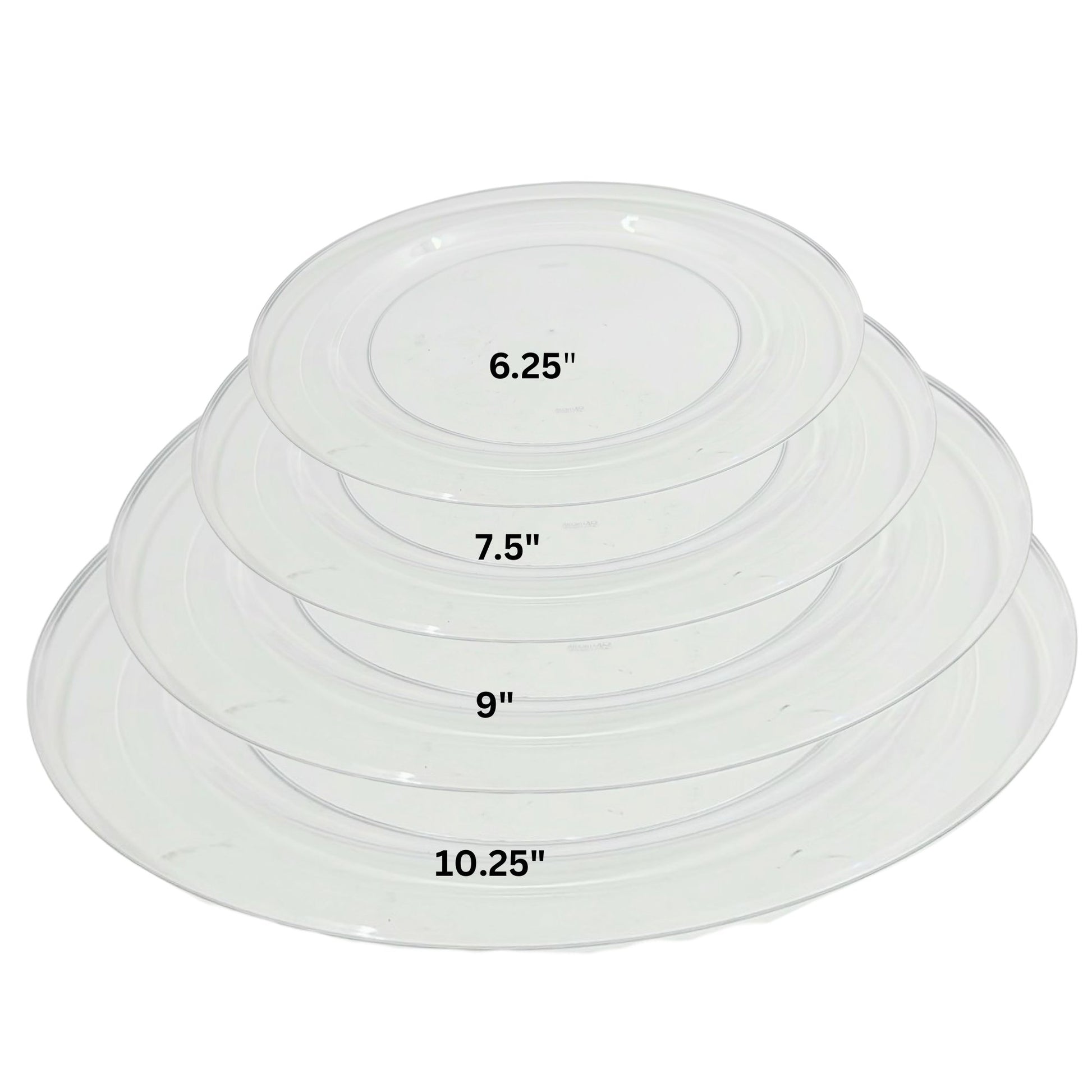 Clear Magnificence Heavy weight Plastic Dinner Plate