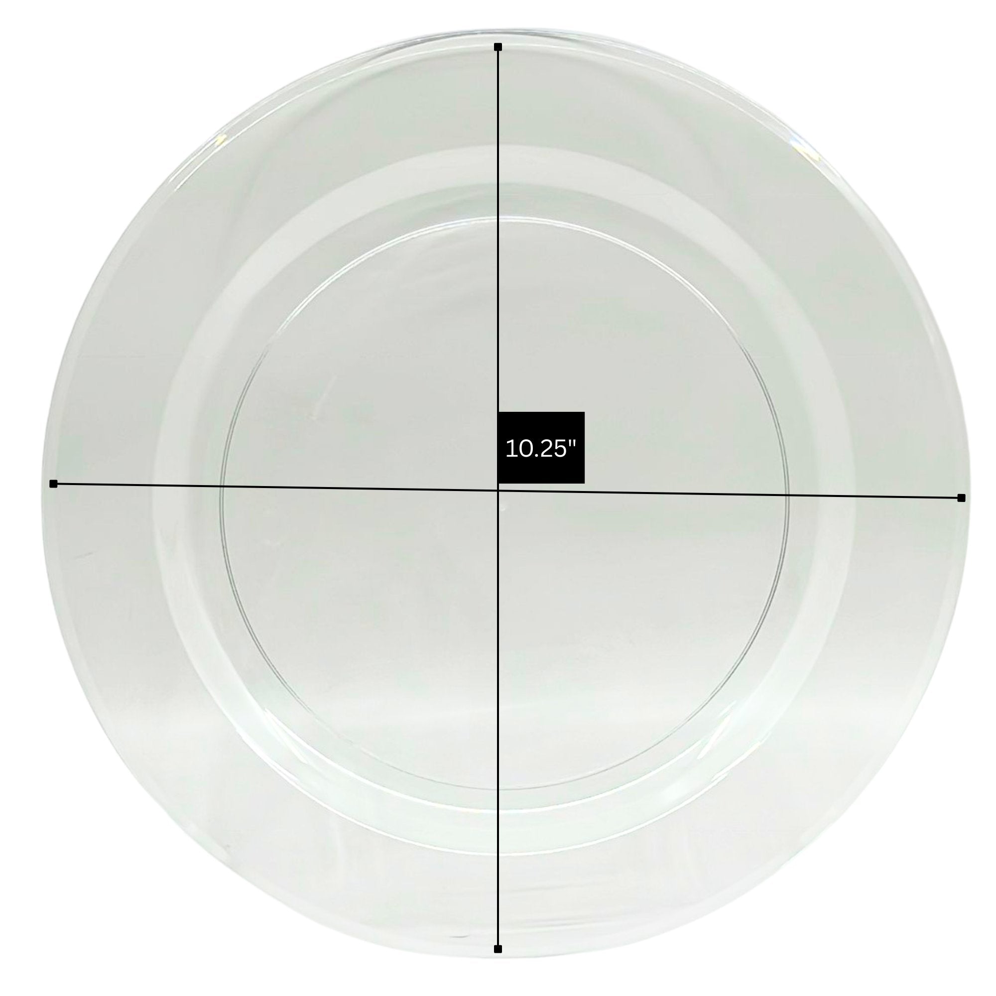 10.25" Clear Magnificence Heavy weight Plastic Dinner Plate: 1 Pack Kitchen Catalog, Disposable Plates product detail image