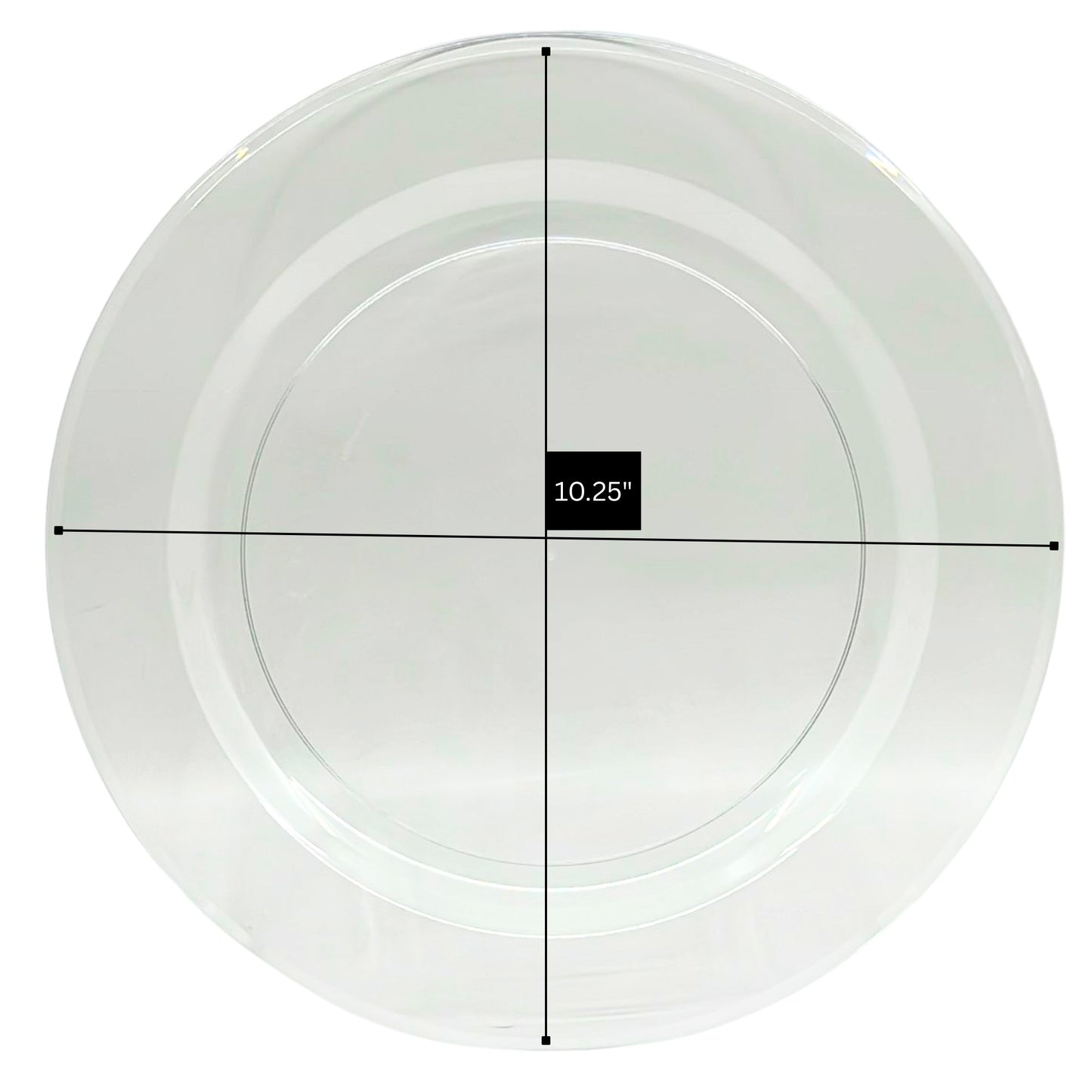 Clear Magnificence Heavy weight Plastic Dinner Plate