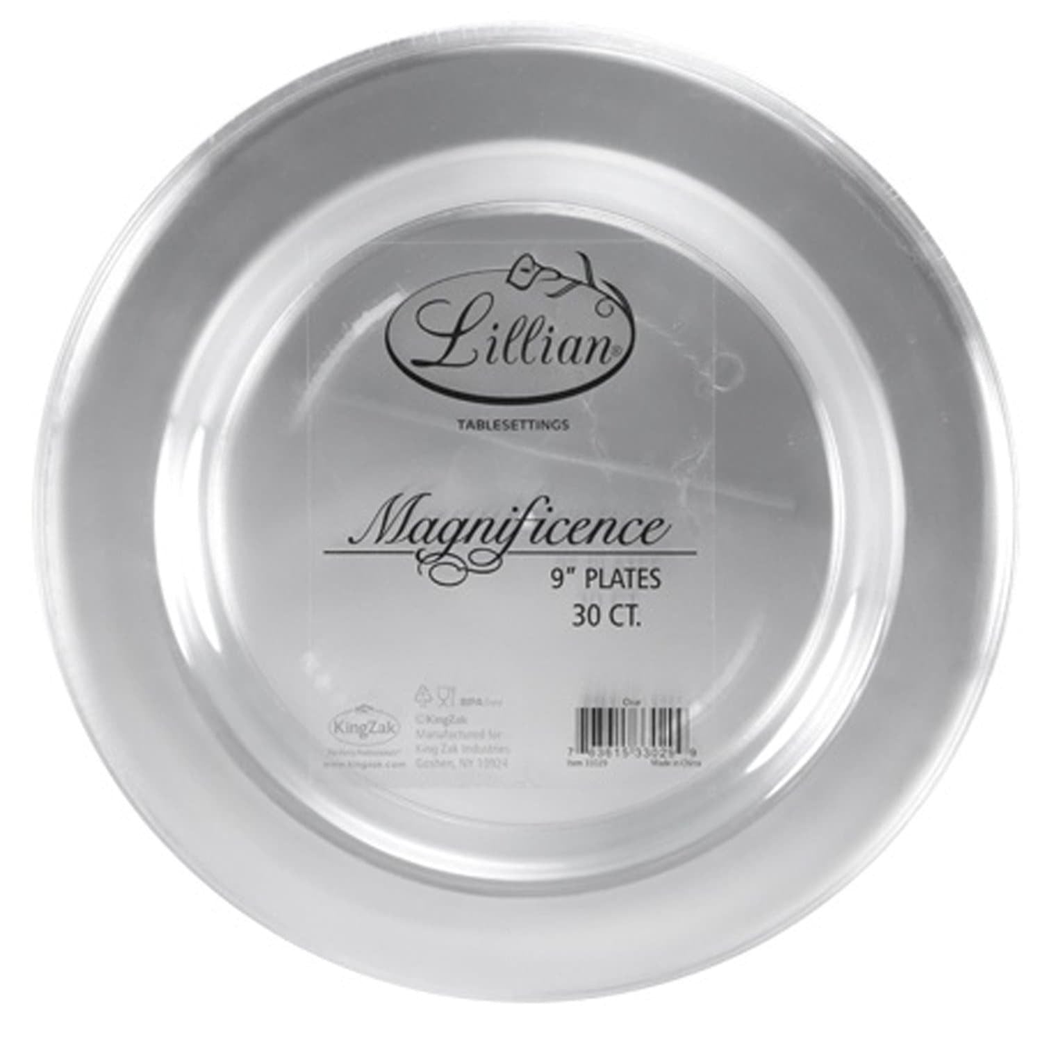 9"Clear Magnificence Heavy weight Plastic Dinner Plate: 2 Pack Kitchen Catalog, Disposable Plates product image 7