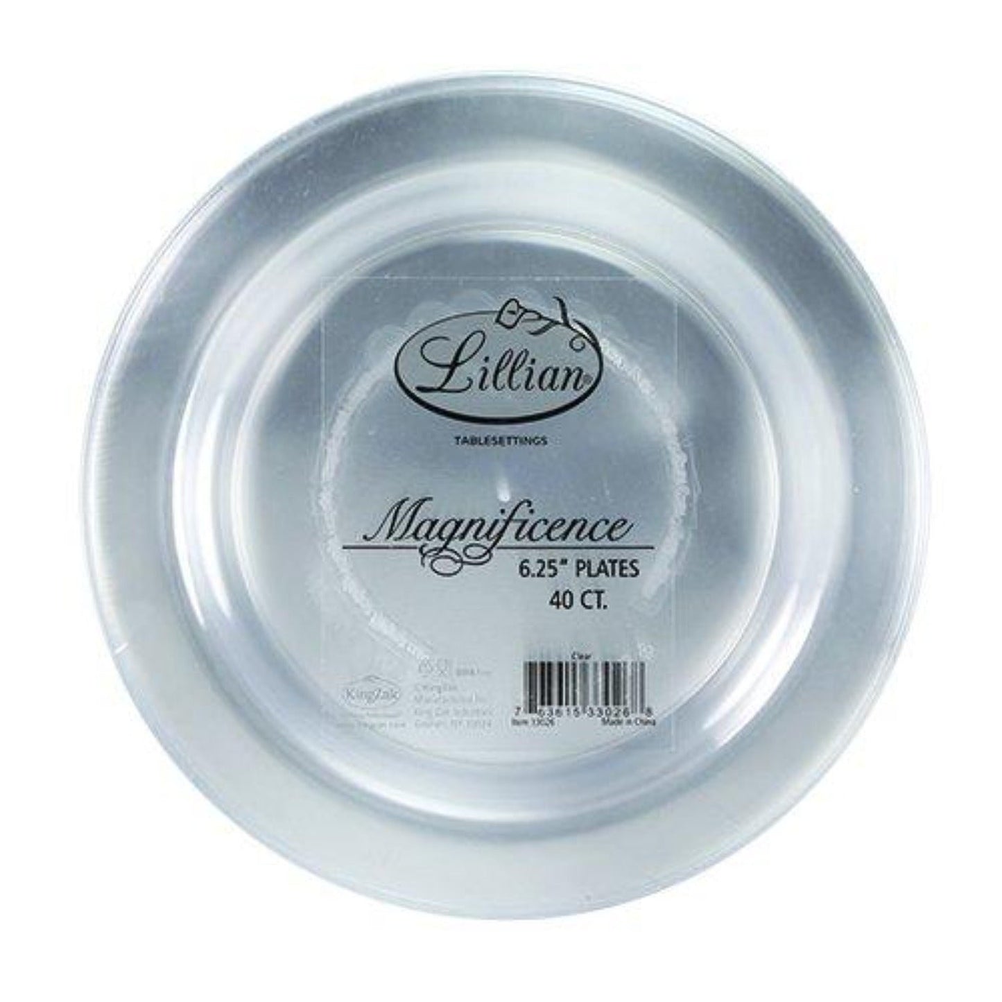 Clear Magnificence Heavy weight Plastic Dinner Plate: