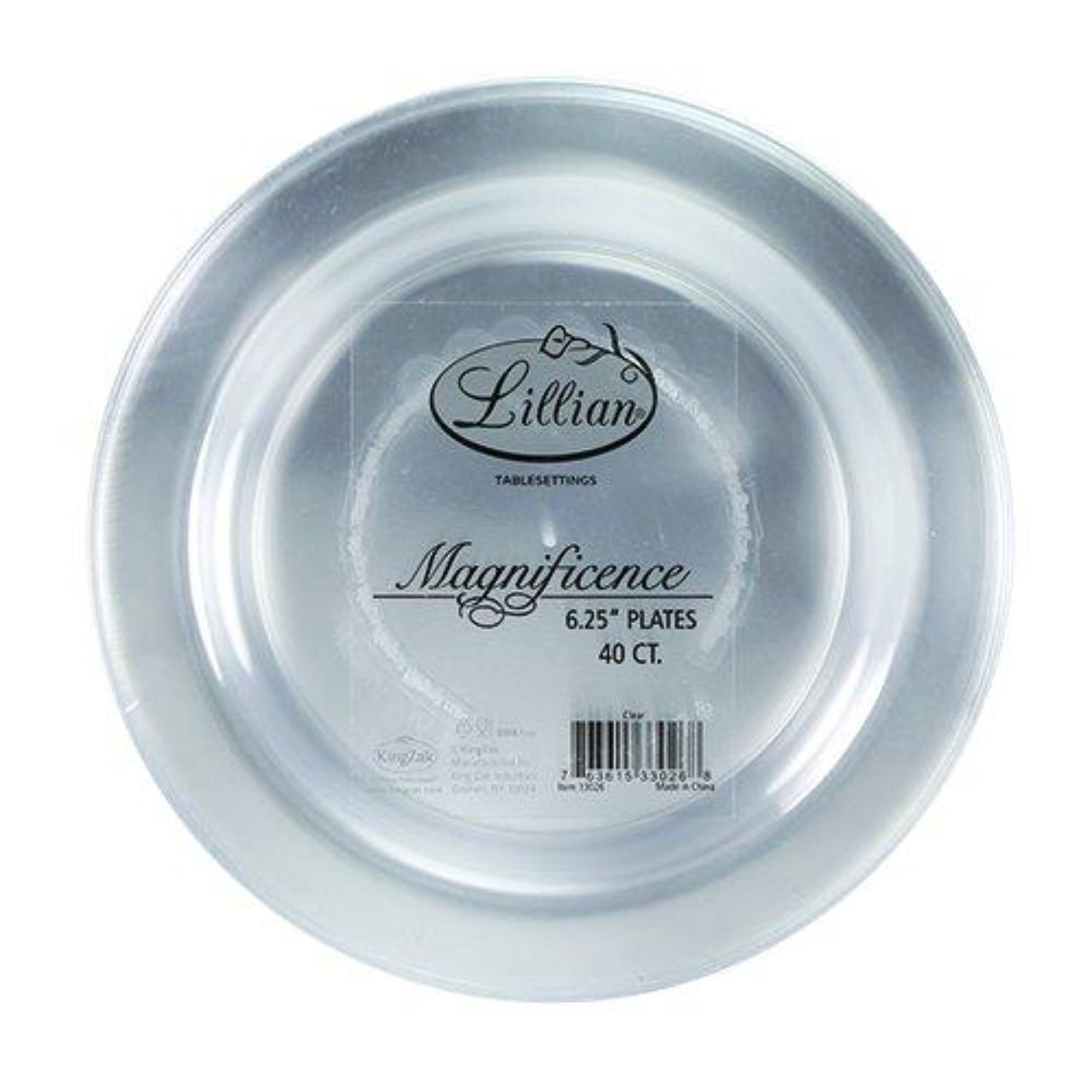 Clear Magnificence Heavy weight Plastic Dinner Plate: