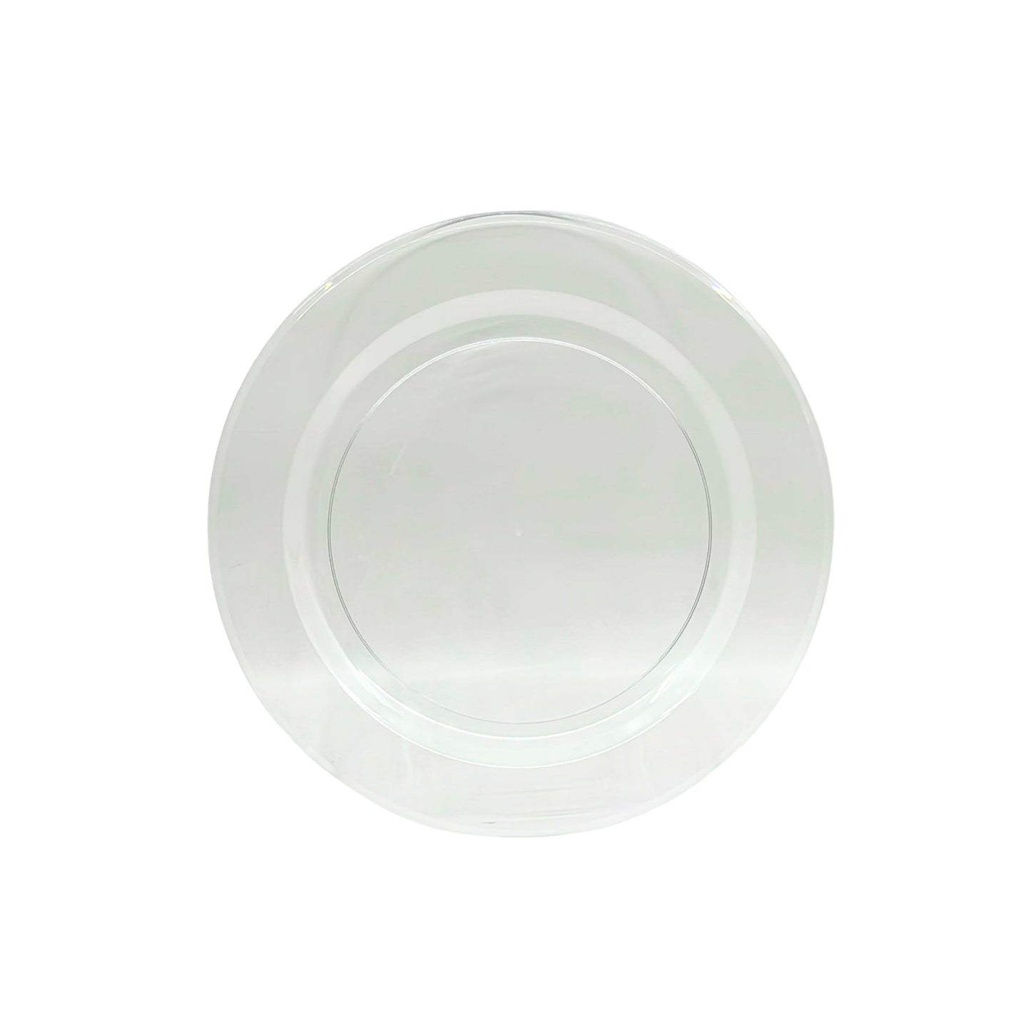 Clear Magnificence Heavy weight Plastic Dinner Plate: