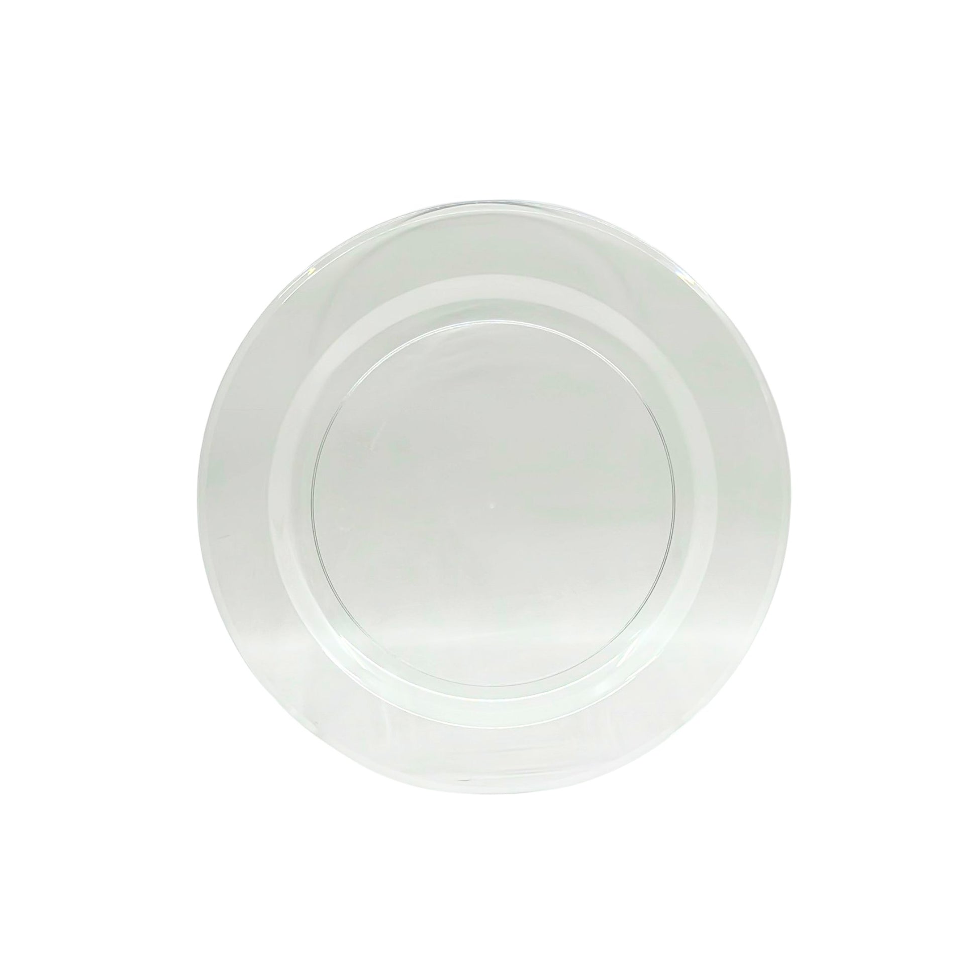 Clear Magnificence Heavy weight Plastic Dinner Plate: