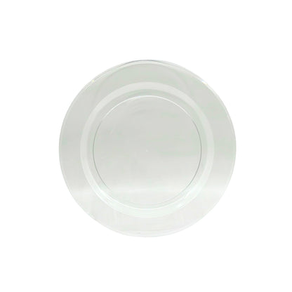 Clear Magnificence Heavy weight Plastic Dinner Plate: