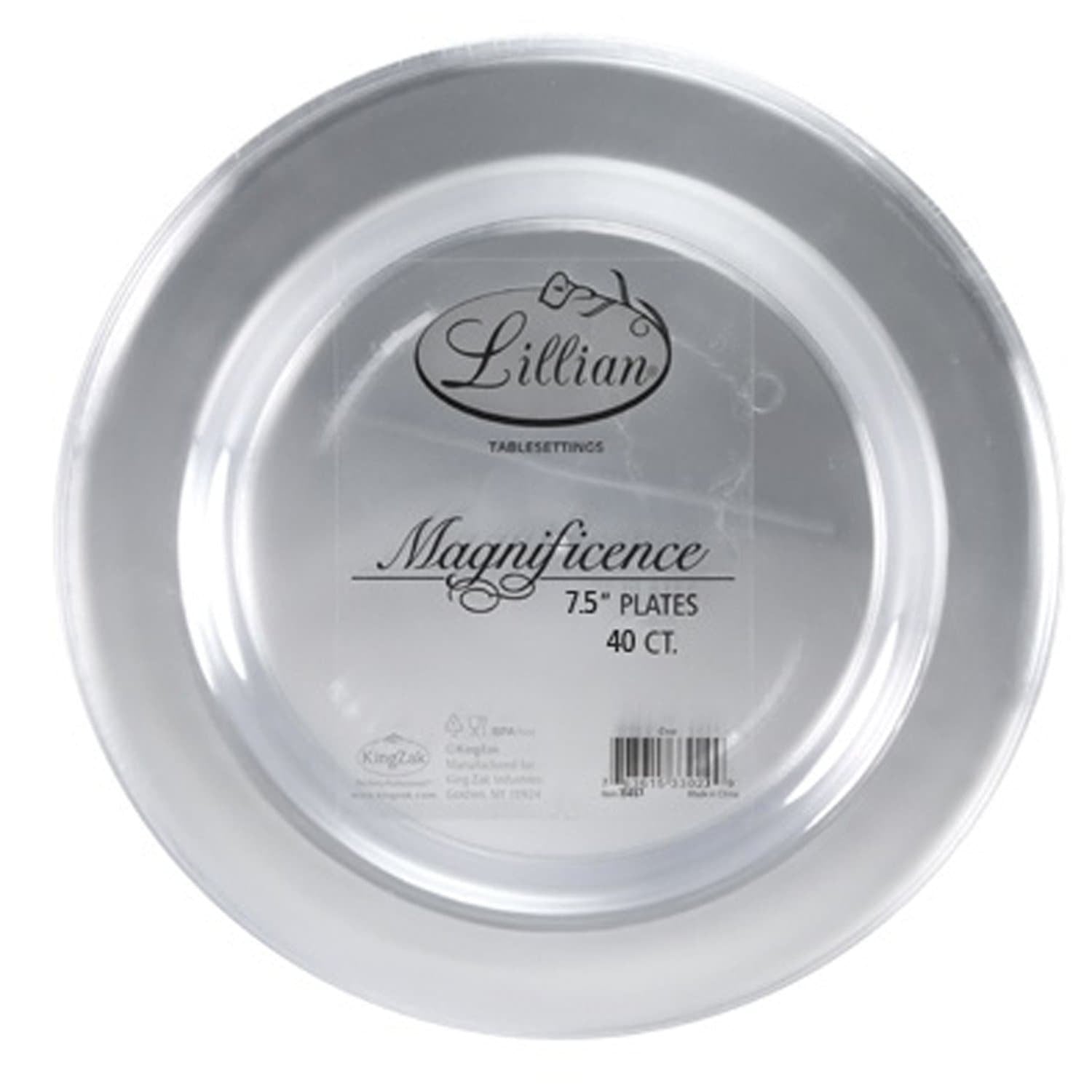 7.5" Clear Magnificence Heavy weight Plastic Dinner Plate: 3 Pack Kitchen Catalog, Disposable Plates product image 7